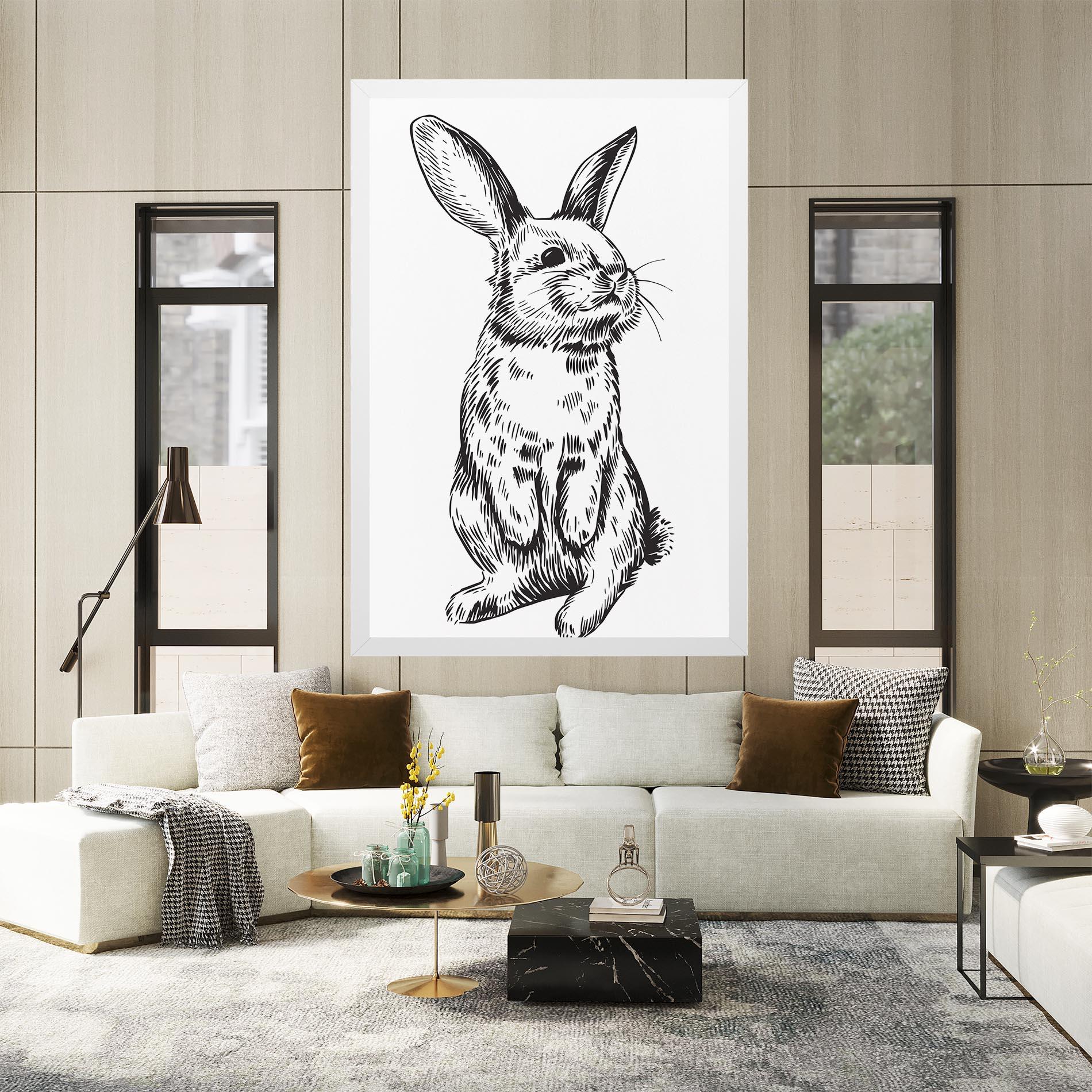Leinwandbild Cute Bunny mockup 2