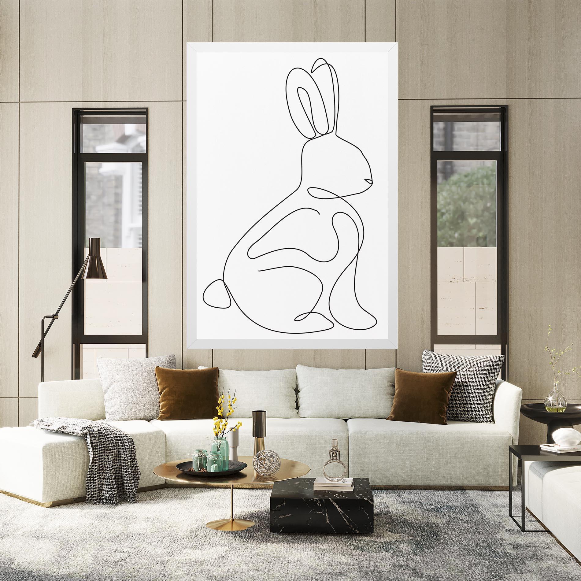 Leinwandbild Cute Rabbit mockup 2