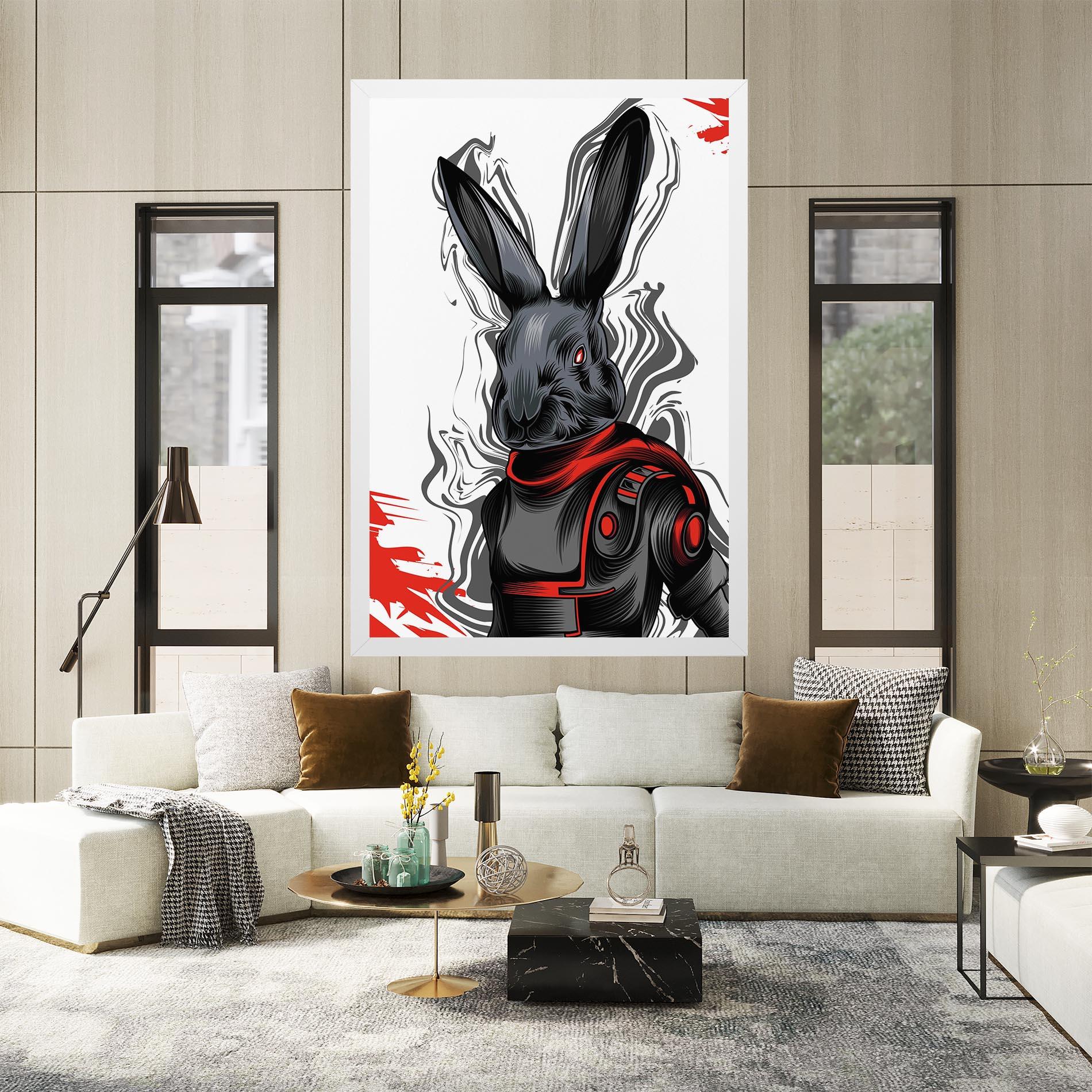Leinwandbild Cyborg Red Bunny mockup 2