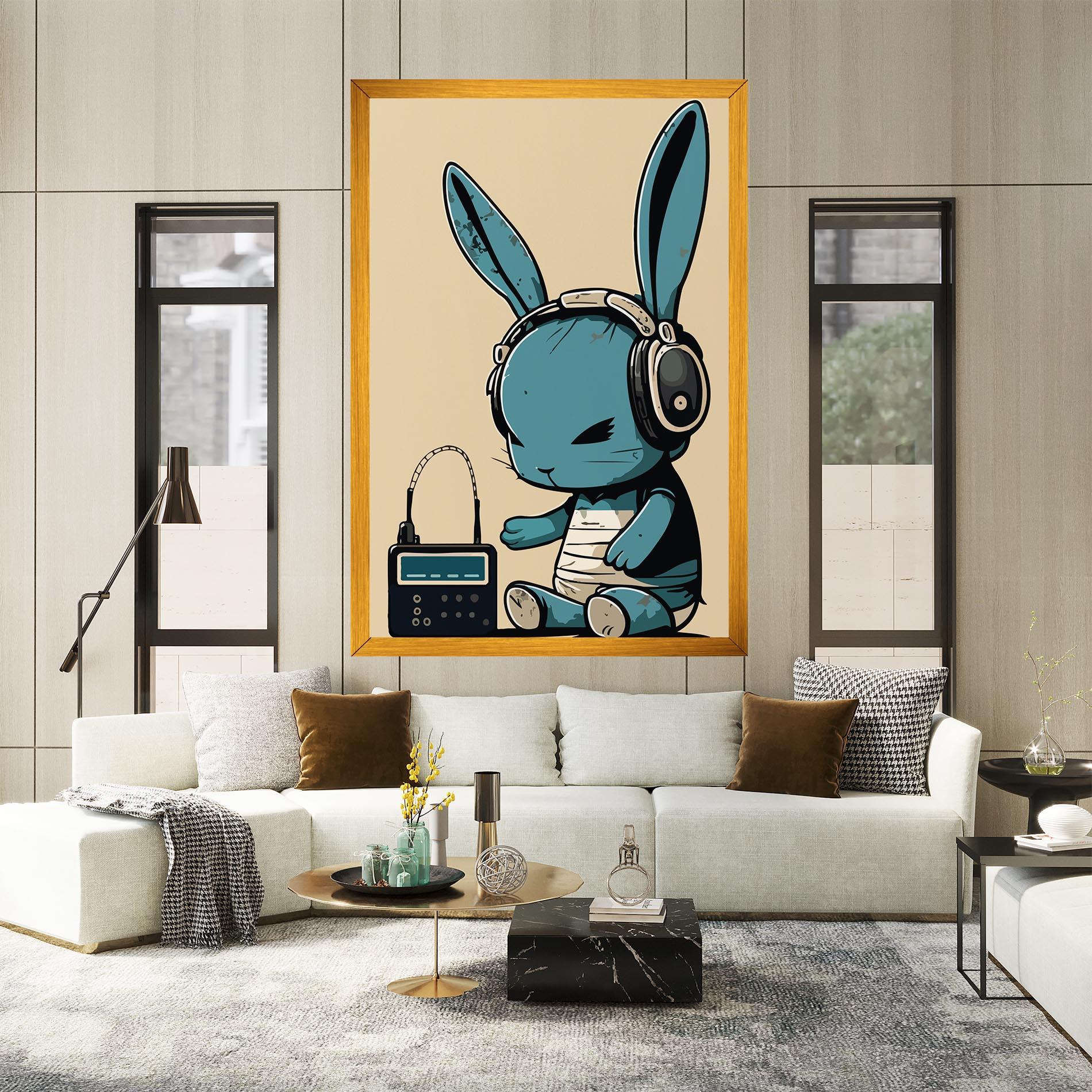 Leinwandbild Blue Baby Bunny mockup 2