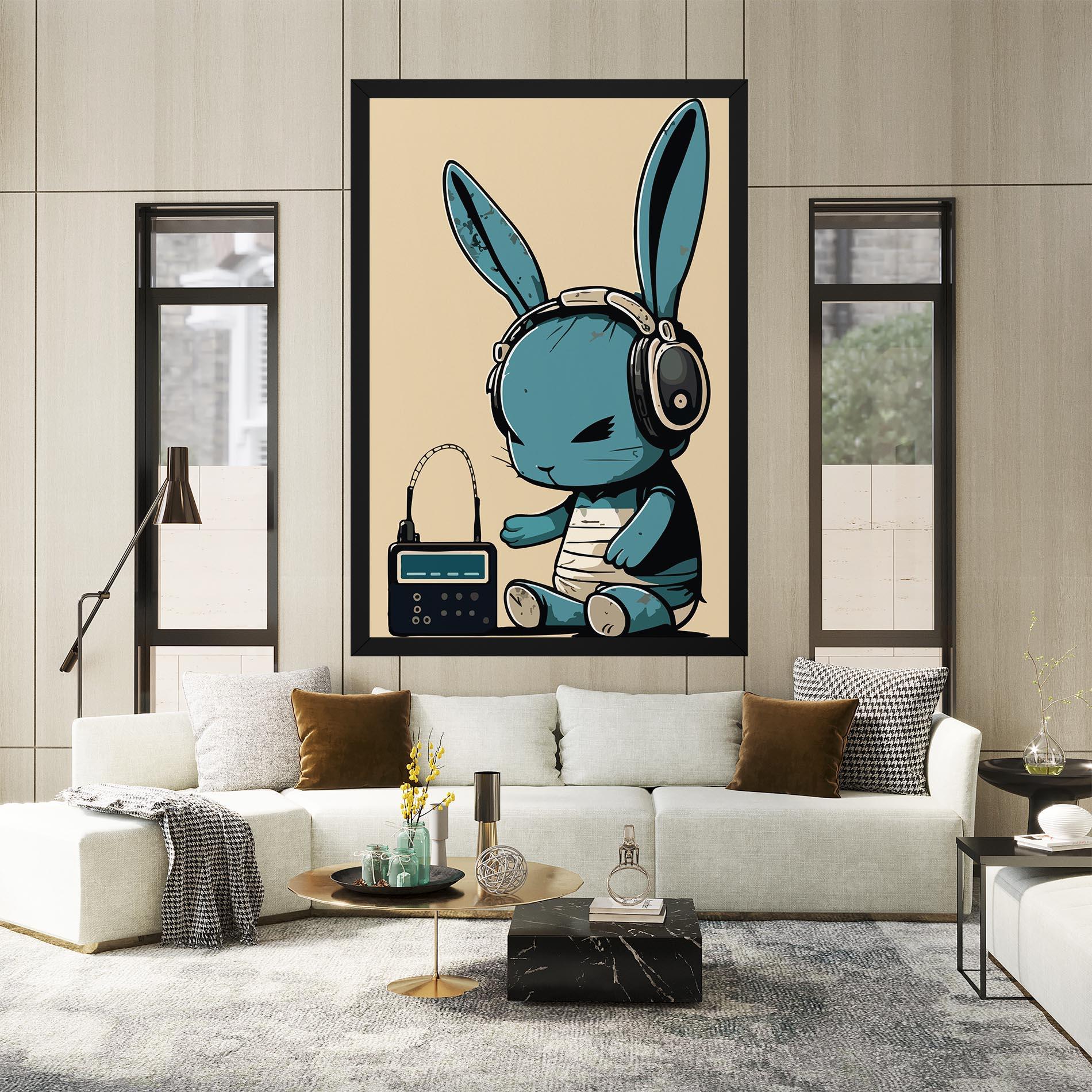 Leinwandbild Blue Baby Bunny mockup 2