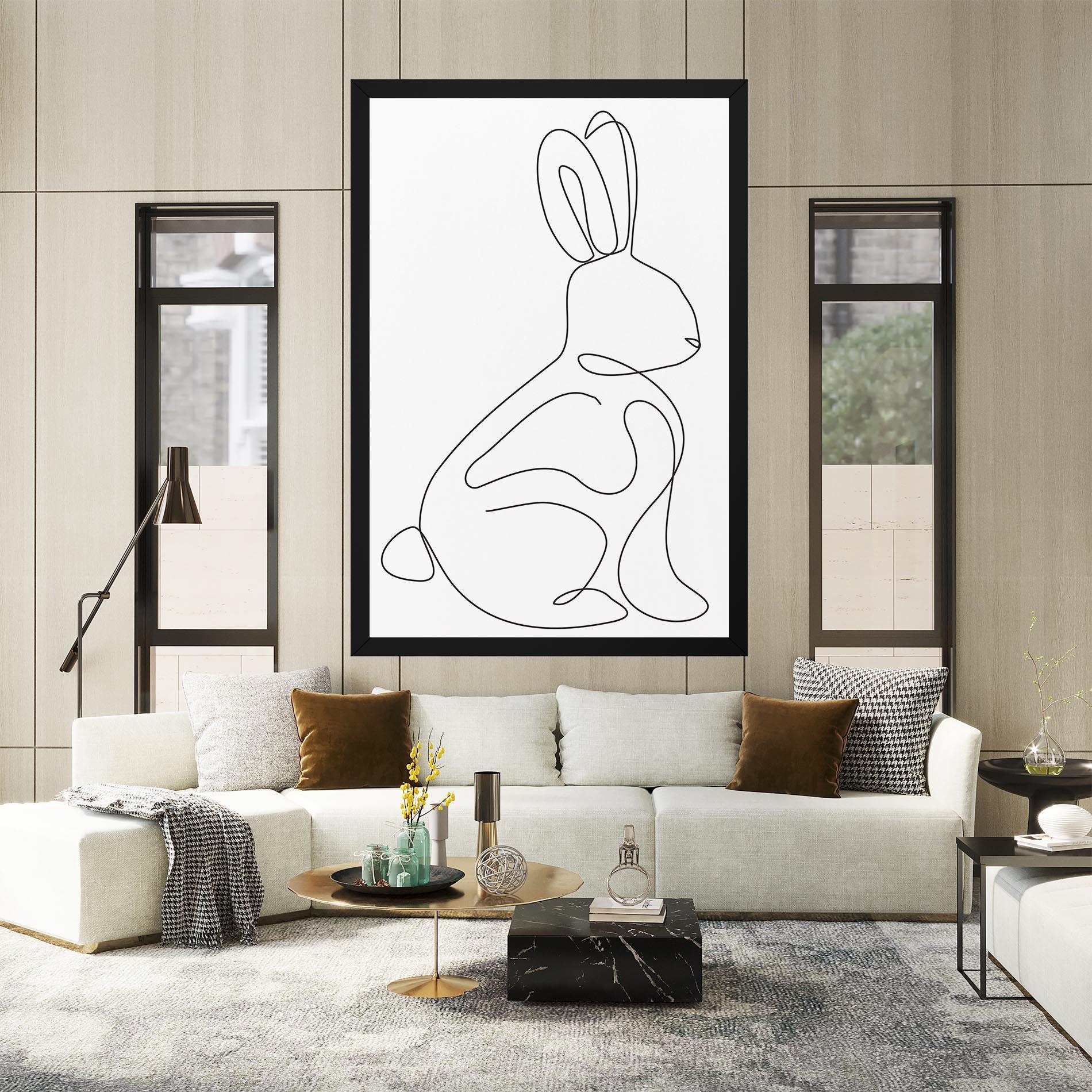 Leinwandbild Cute Rabbit mockup 2