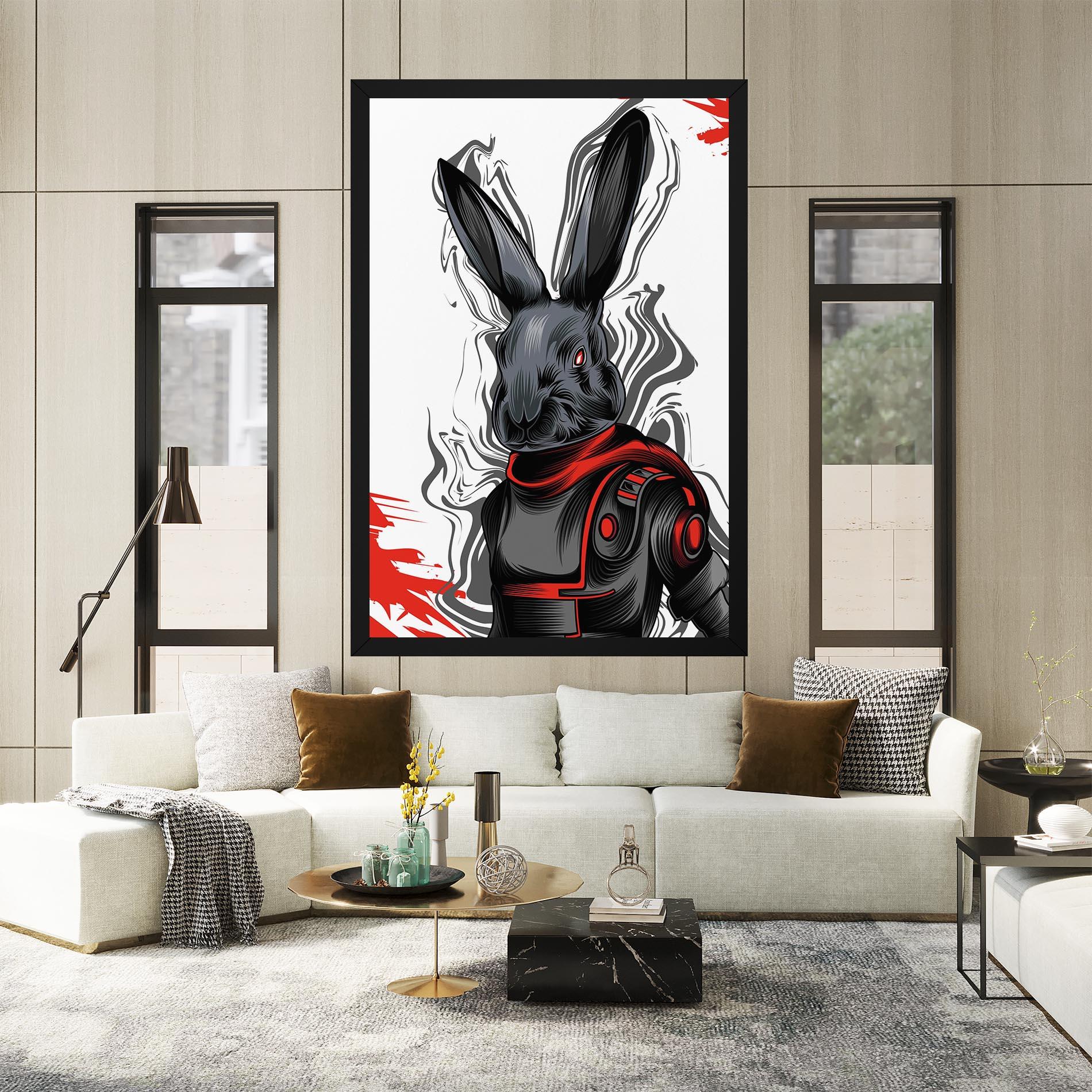 Leinwandbild Cyborg Red Bunny mockup 2