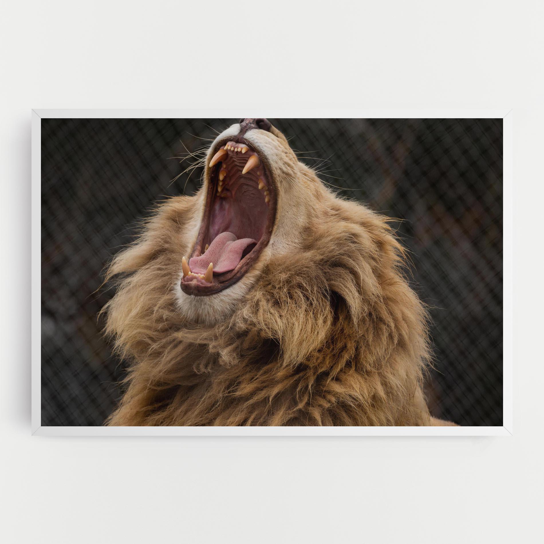 Leinwandbild Angry Lion mockup 0