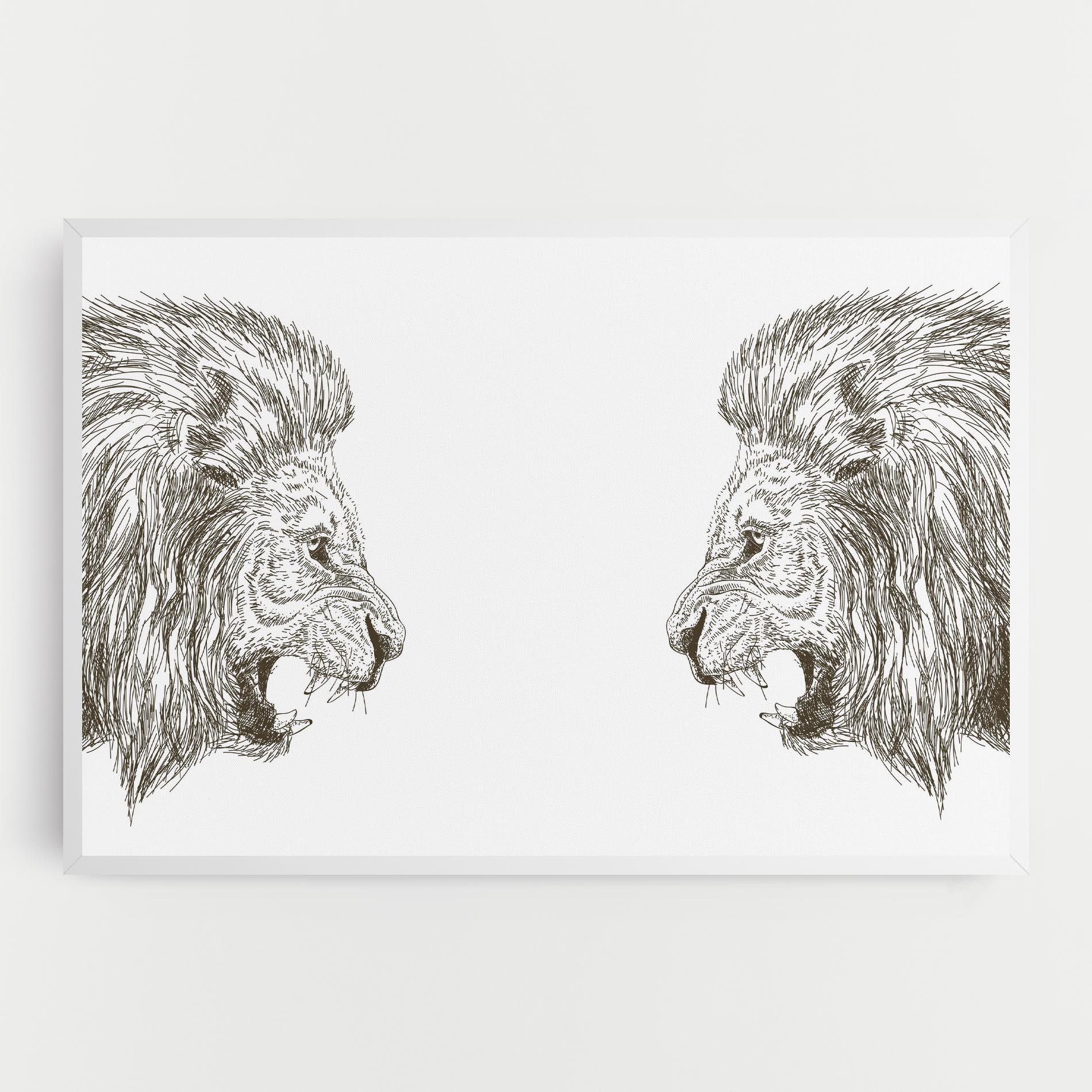 Leinwandbild Lion For Text mockup 0