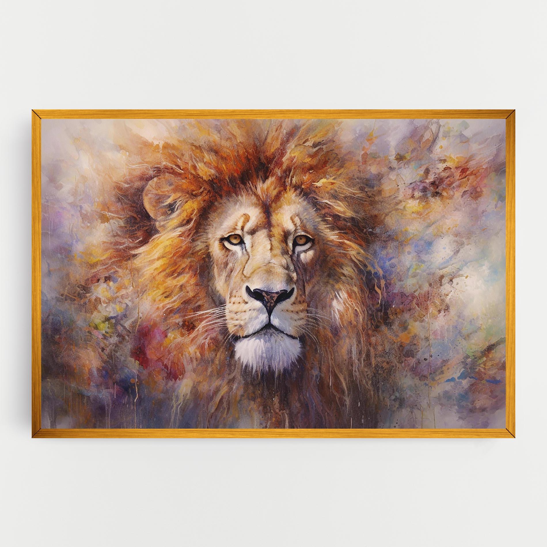 Leinwandbild Abstract Lion Head mockup 0