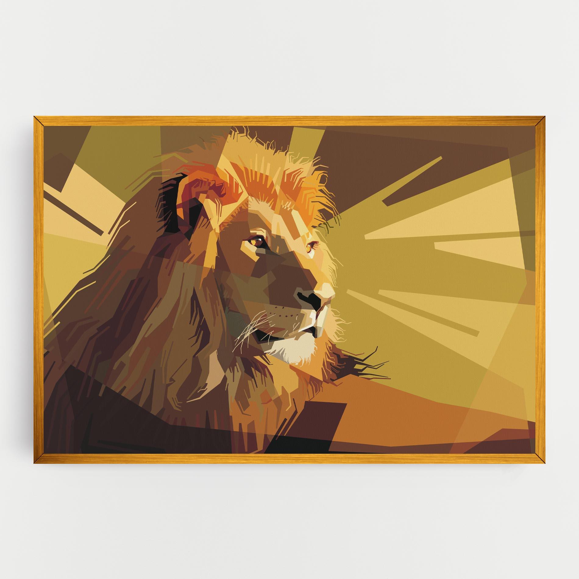 Leinwandbild Lion Art mockup 0