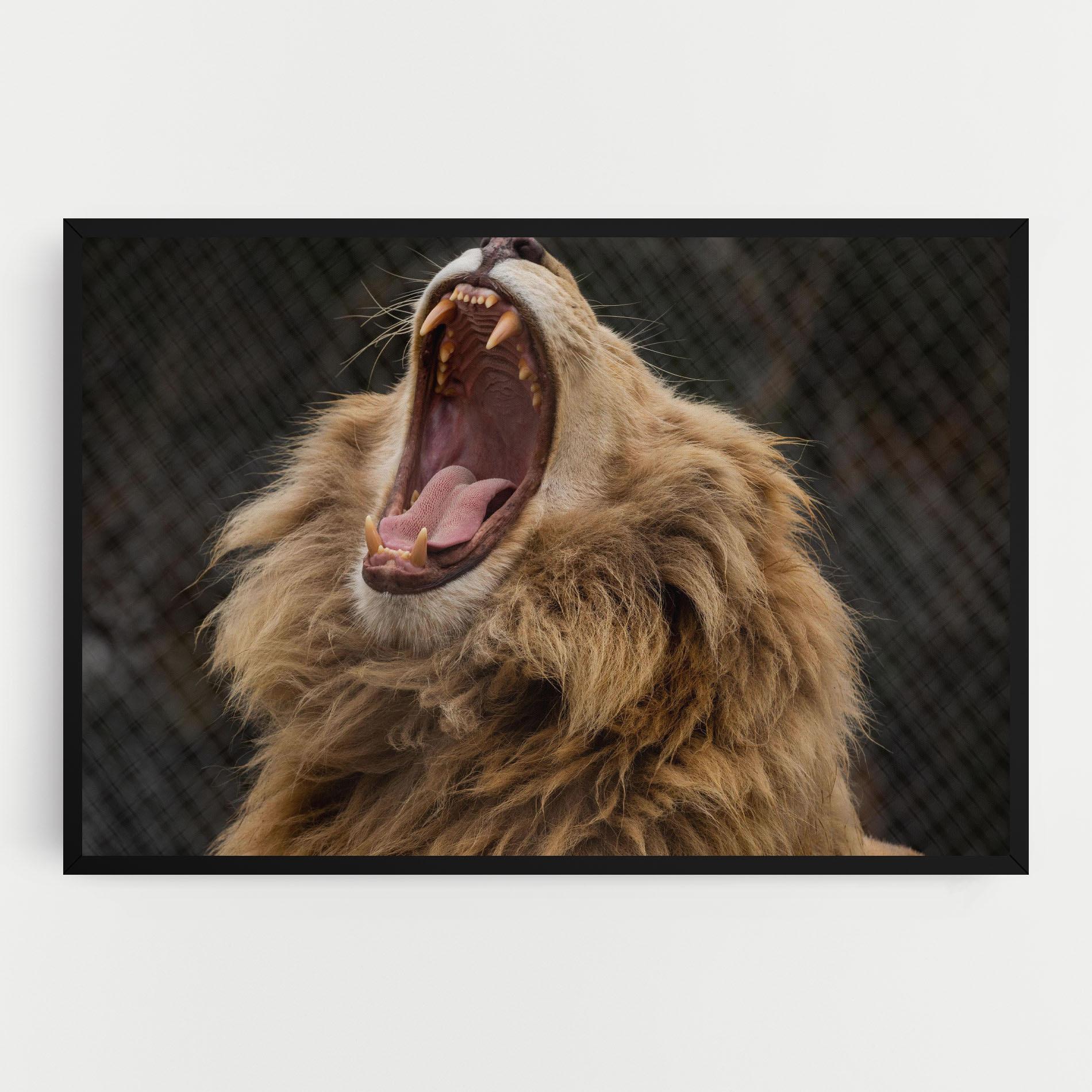 Leinwandbild Angry Lion mockup 0