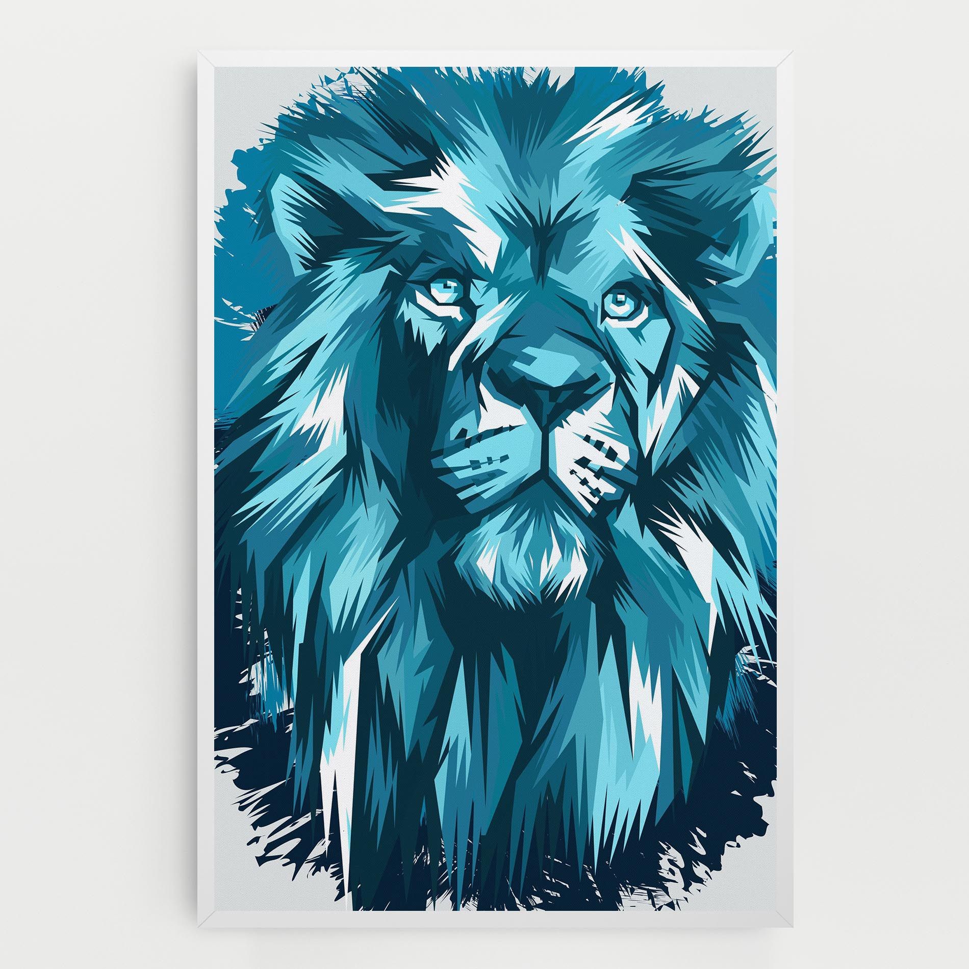 Blue Lion Head mockup 0
