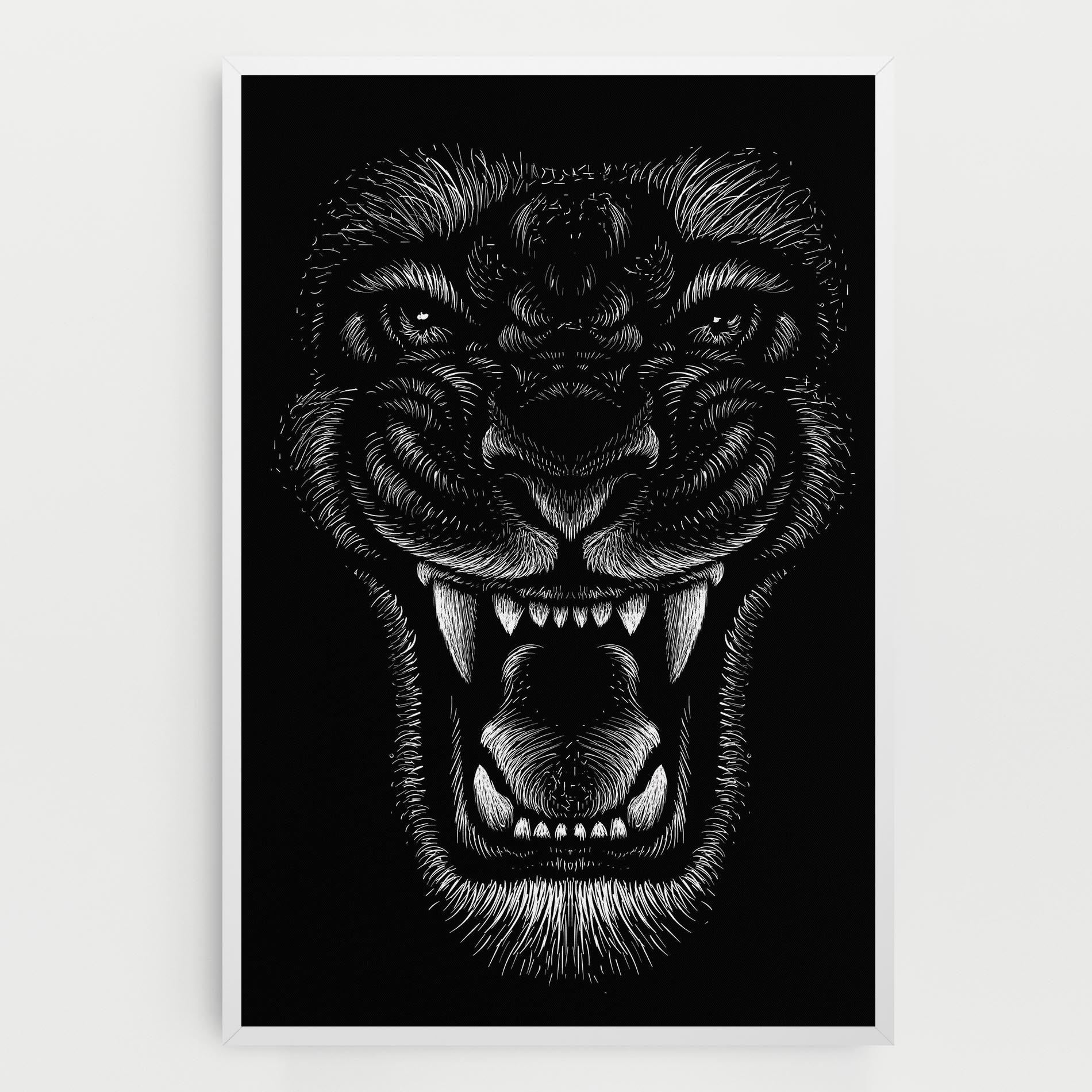 Leinwandbild Lion Bite mockup 0