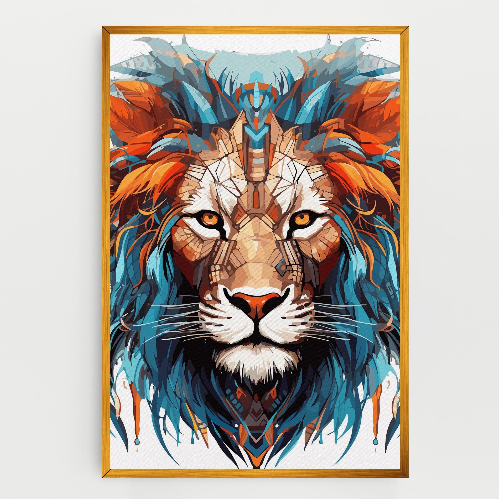 Blue Orange Lion mockup 0