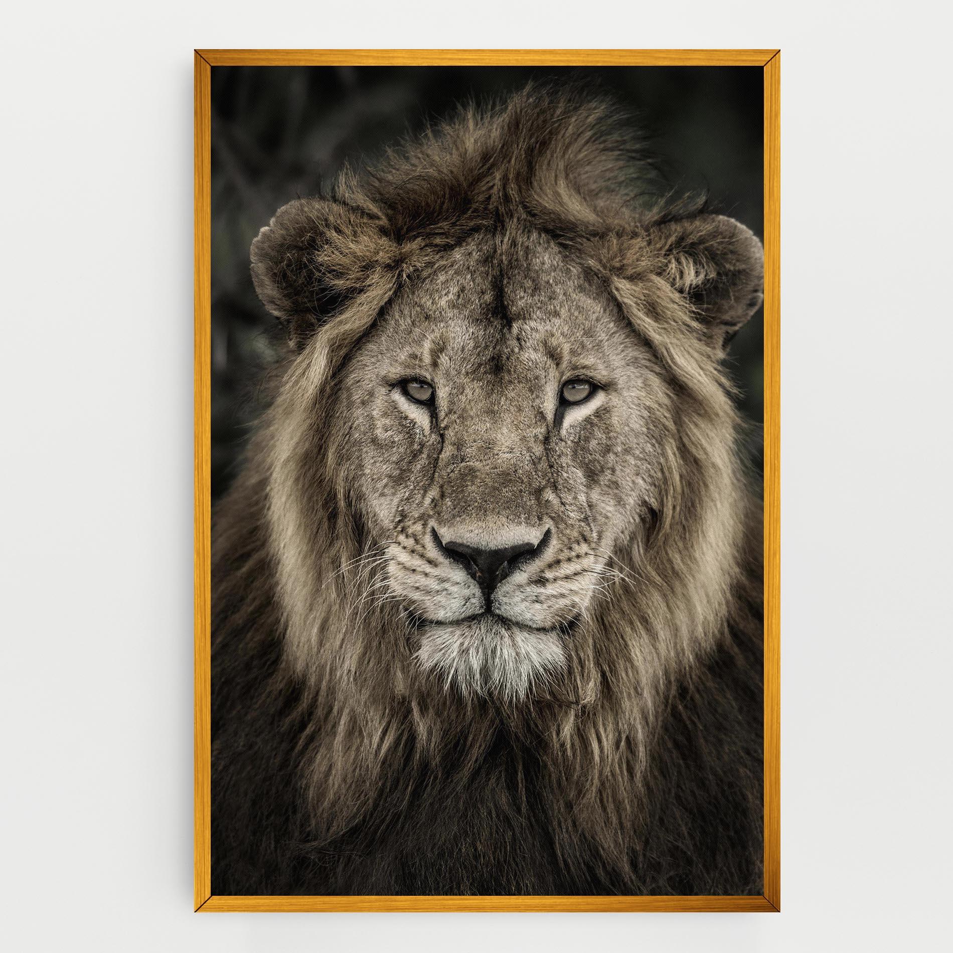 Leinwandbild Lion Close Up mockup 0