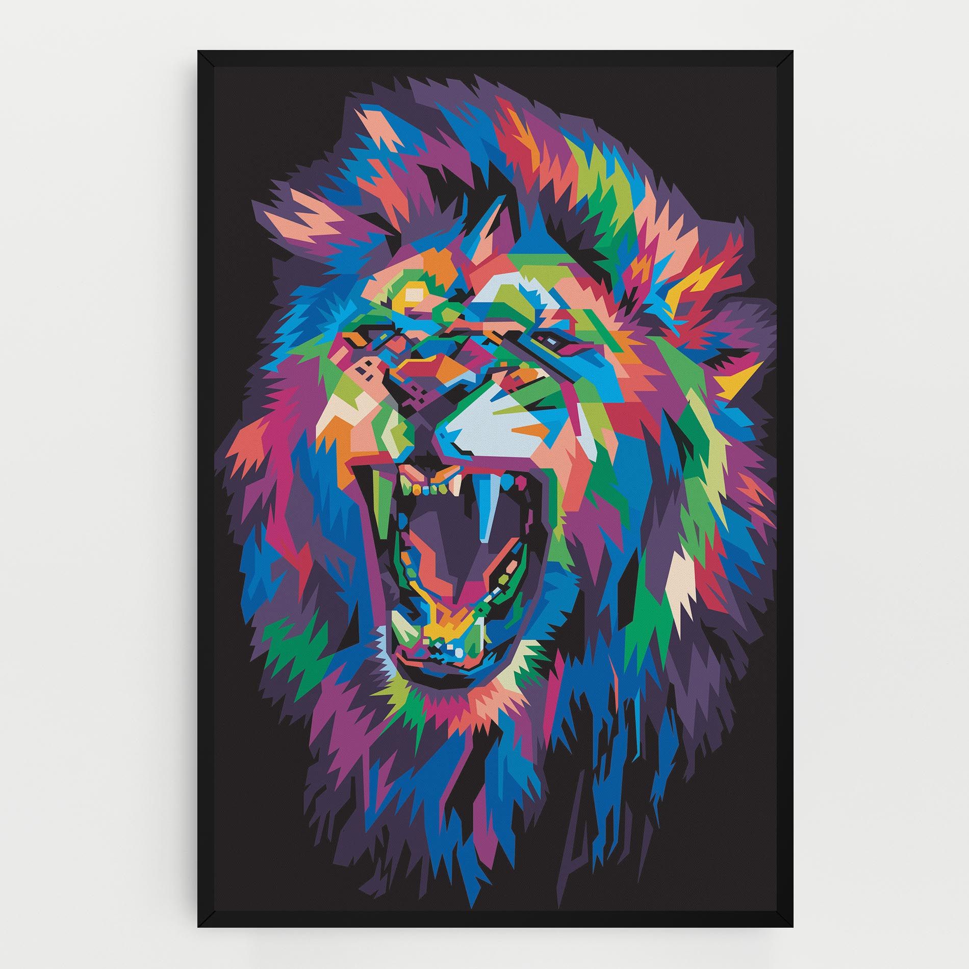 Colorful Lion Head mockup 0
