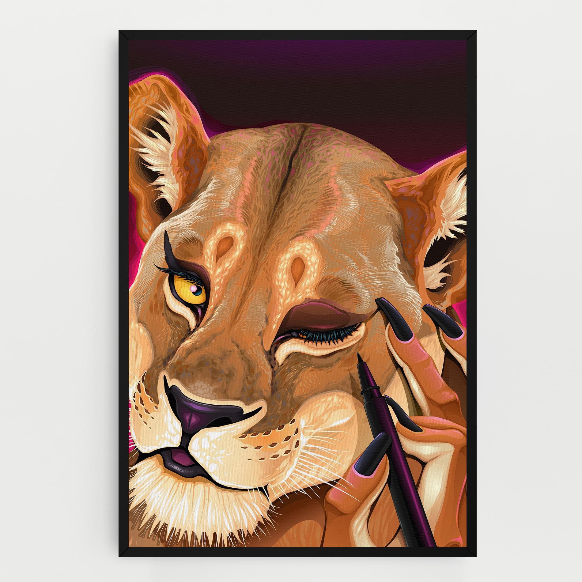 Female Lion Makeup mockup 0