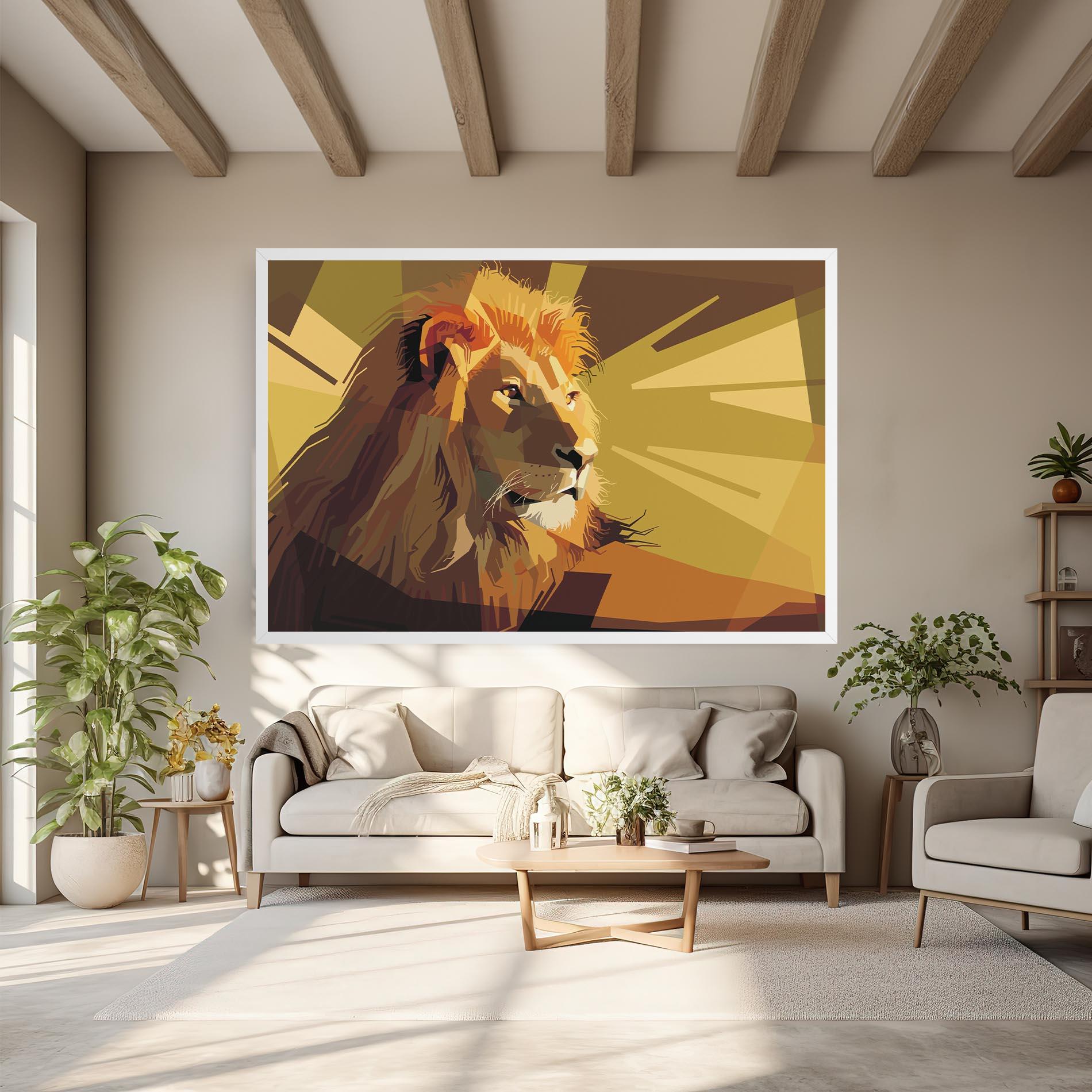 Leinwandbild Lion Art mockup 6