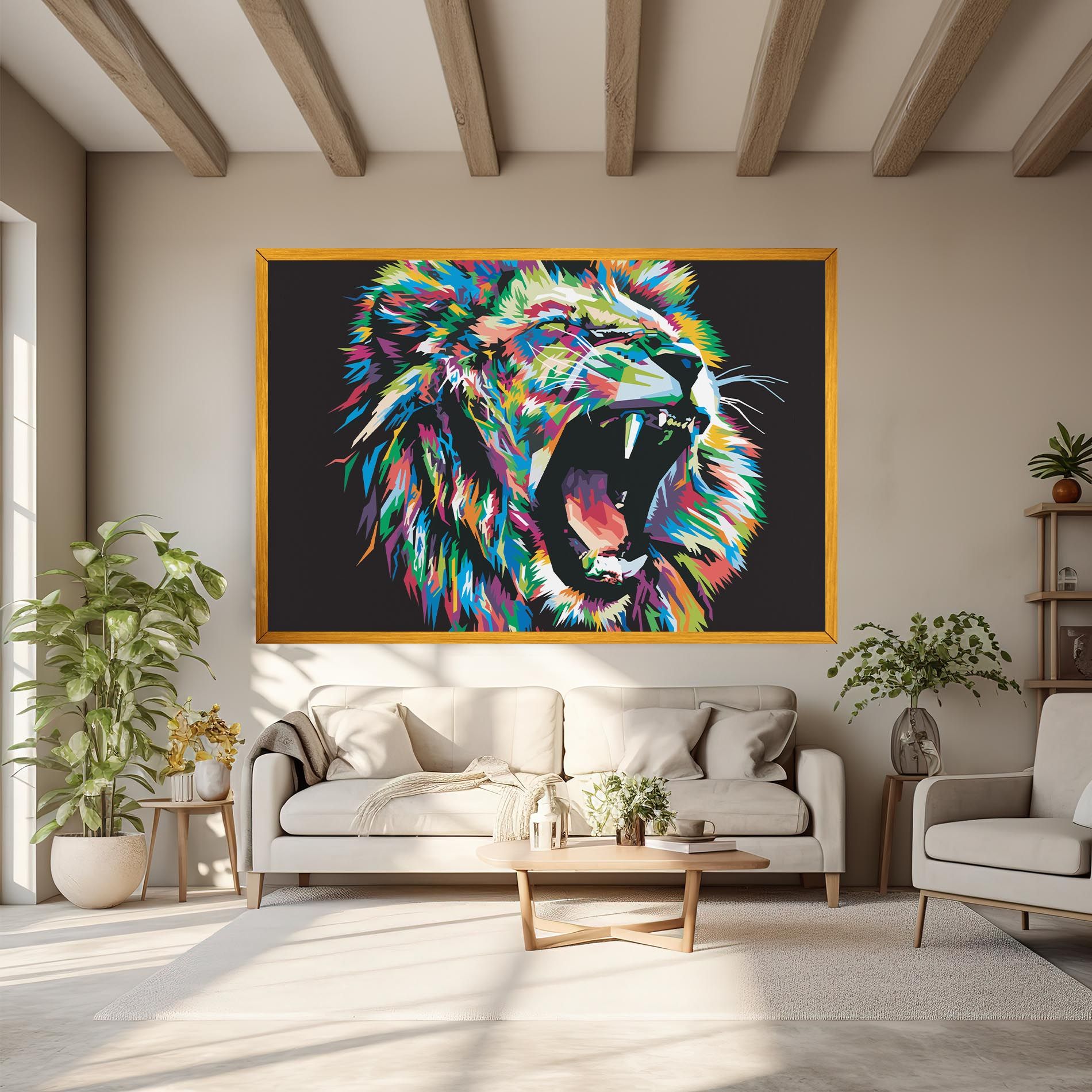 Green Blue Lion mockup 6