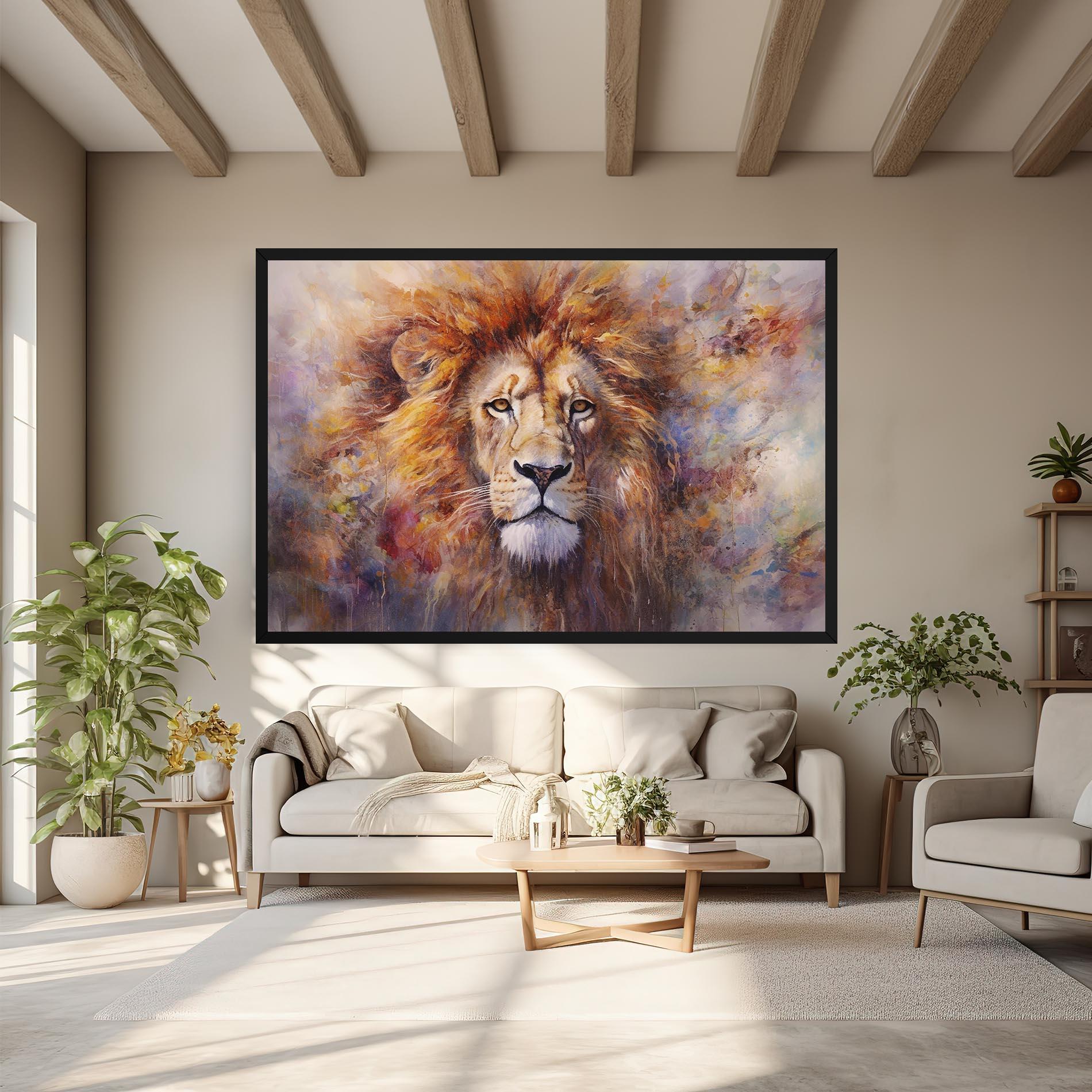 Leinwandbild Abstract Lion Head mockup 6