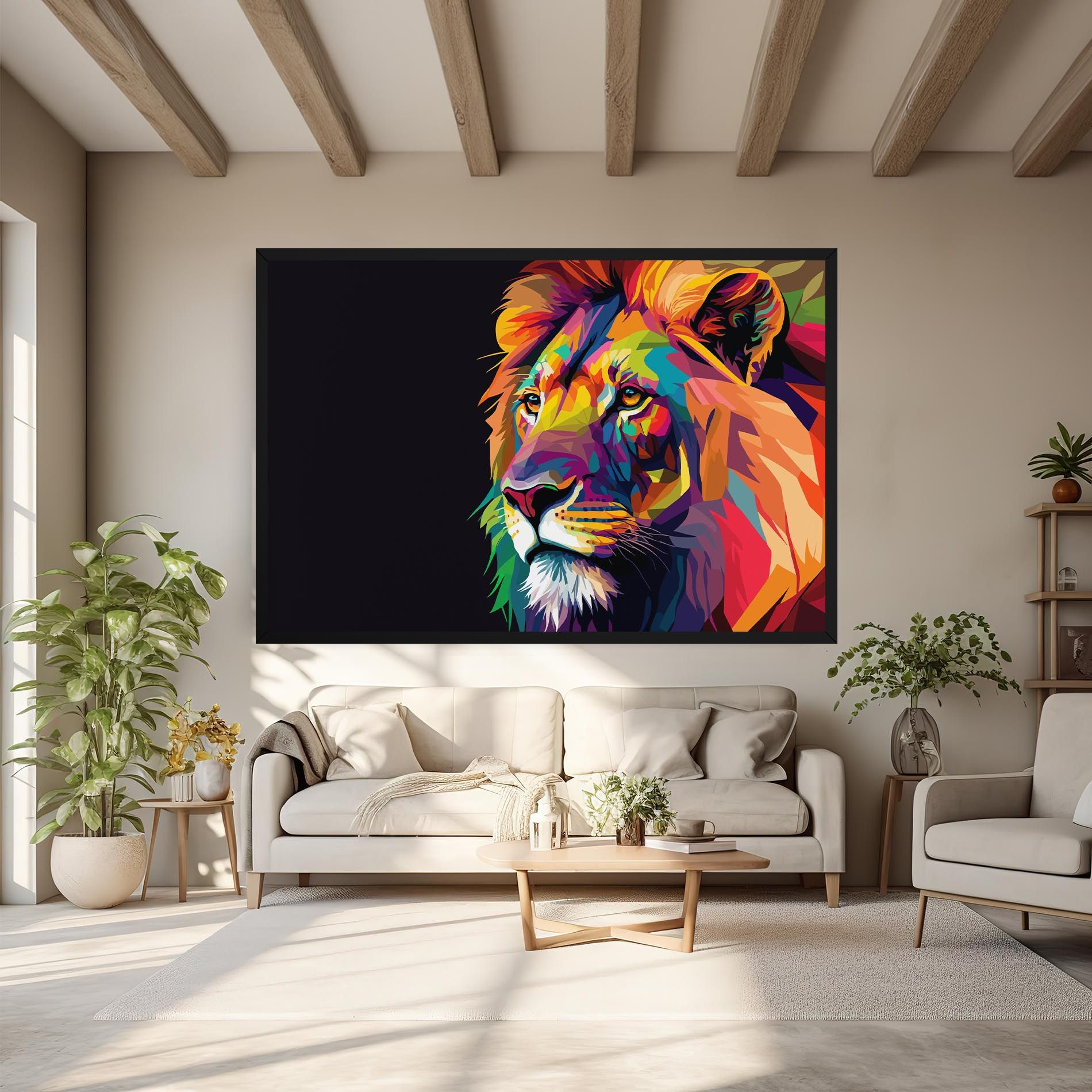 Colorful Lion mockup 6