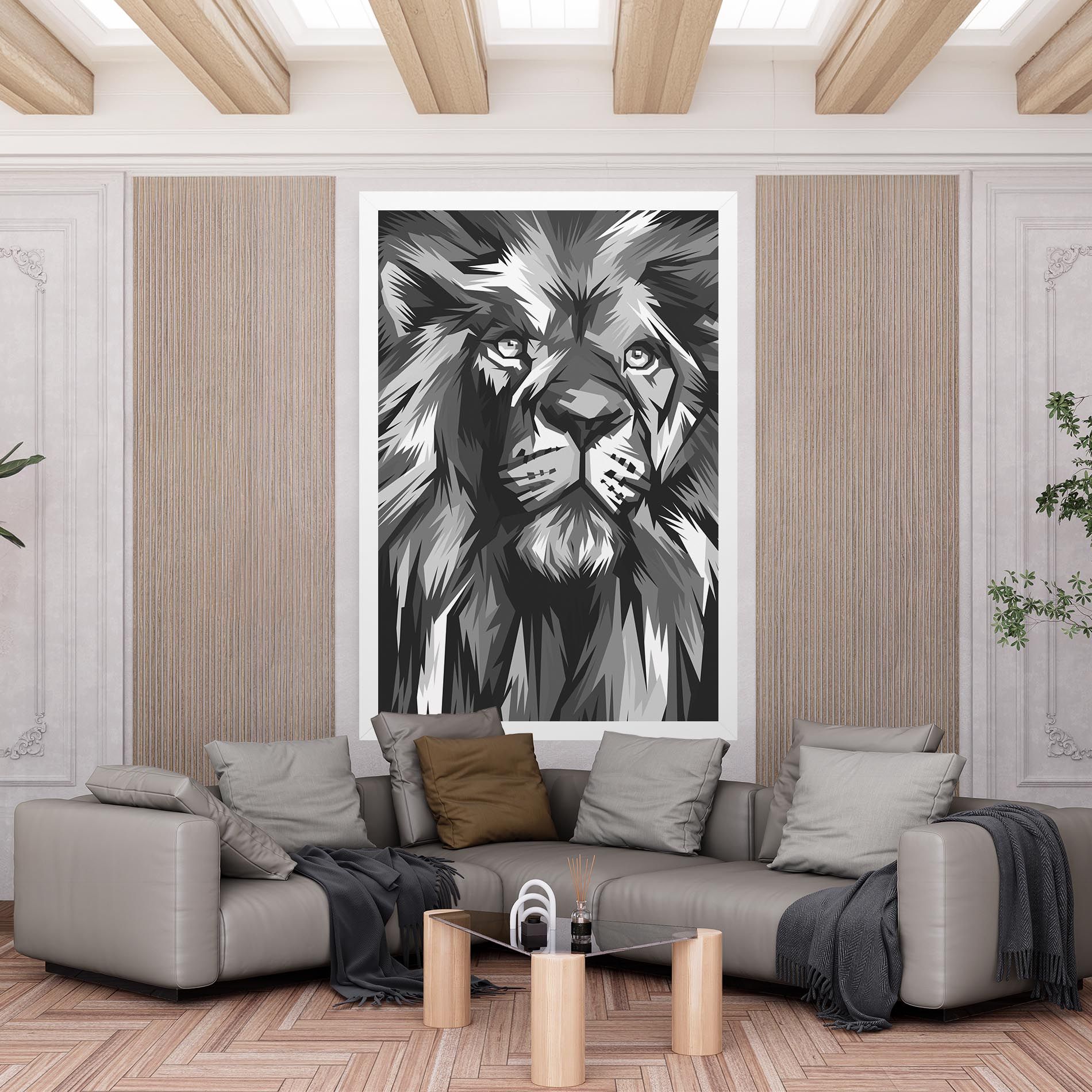 Grey Head Lion mockup 6