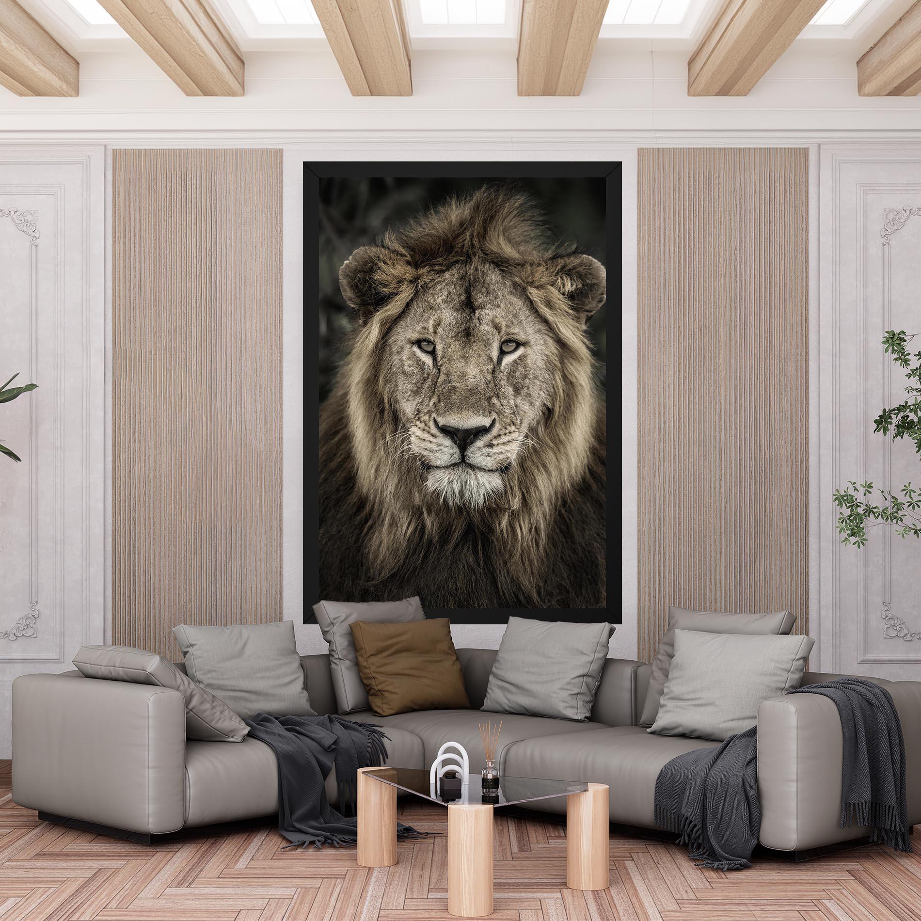 Leinwandbild Lion Close Up mockup 6