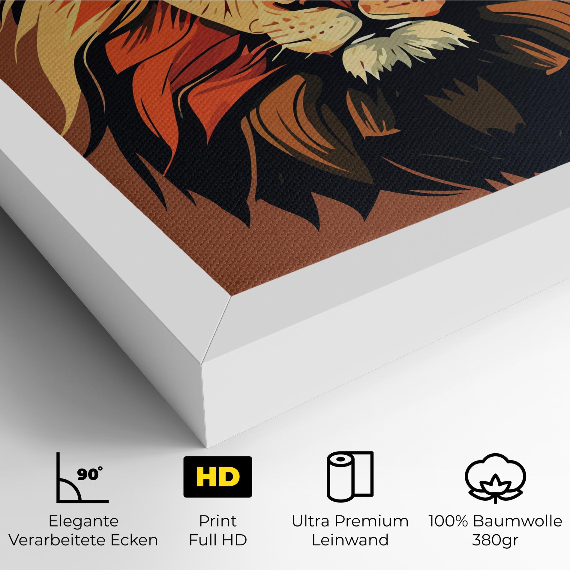 Leinwandbild African Lion mockup 4