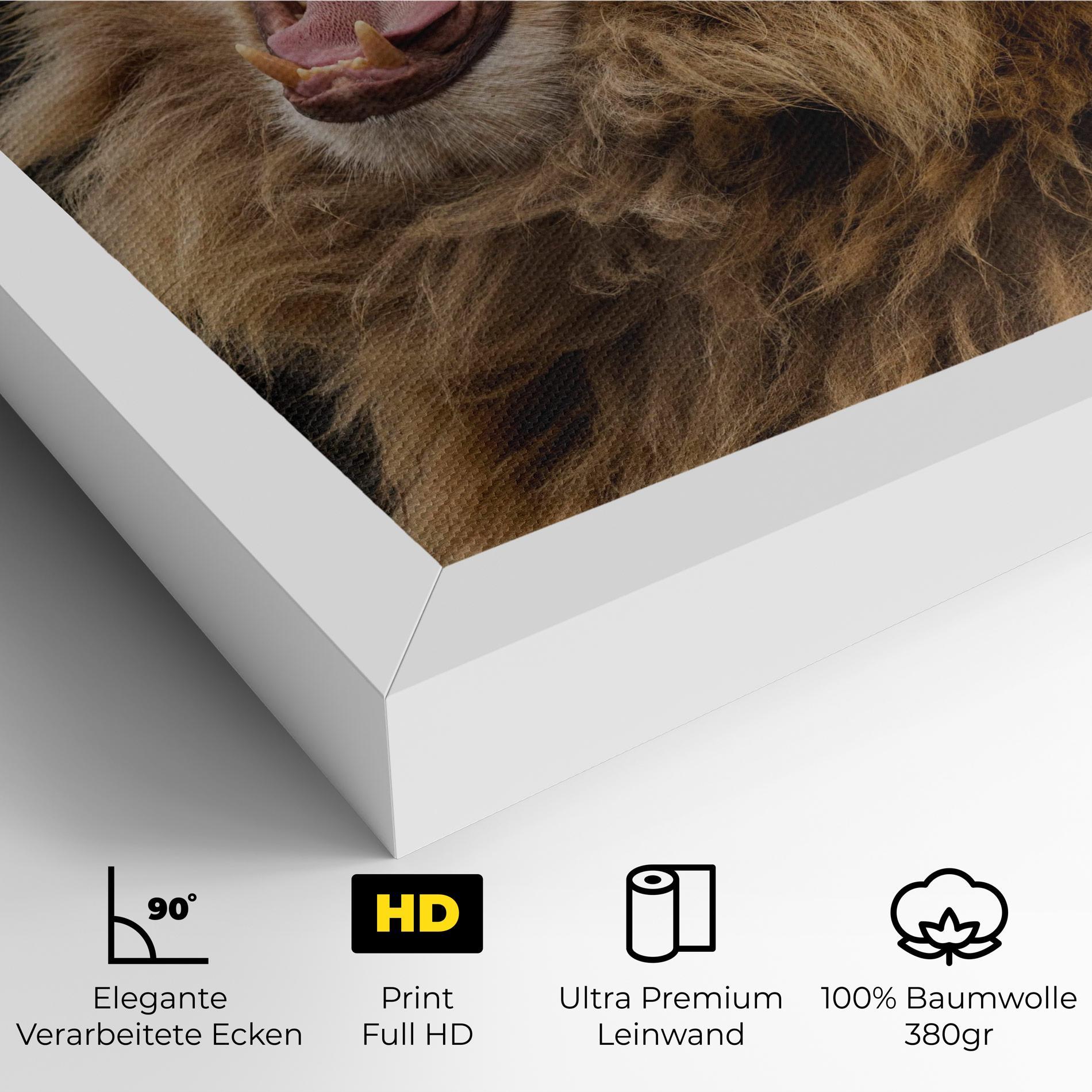 Leinwandbild Angry Lion mockup 4