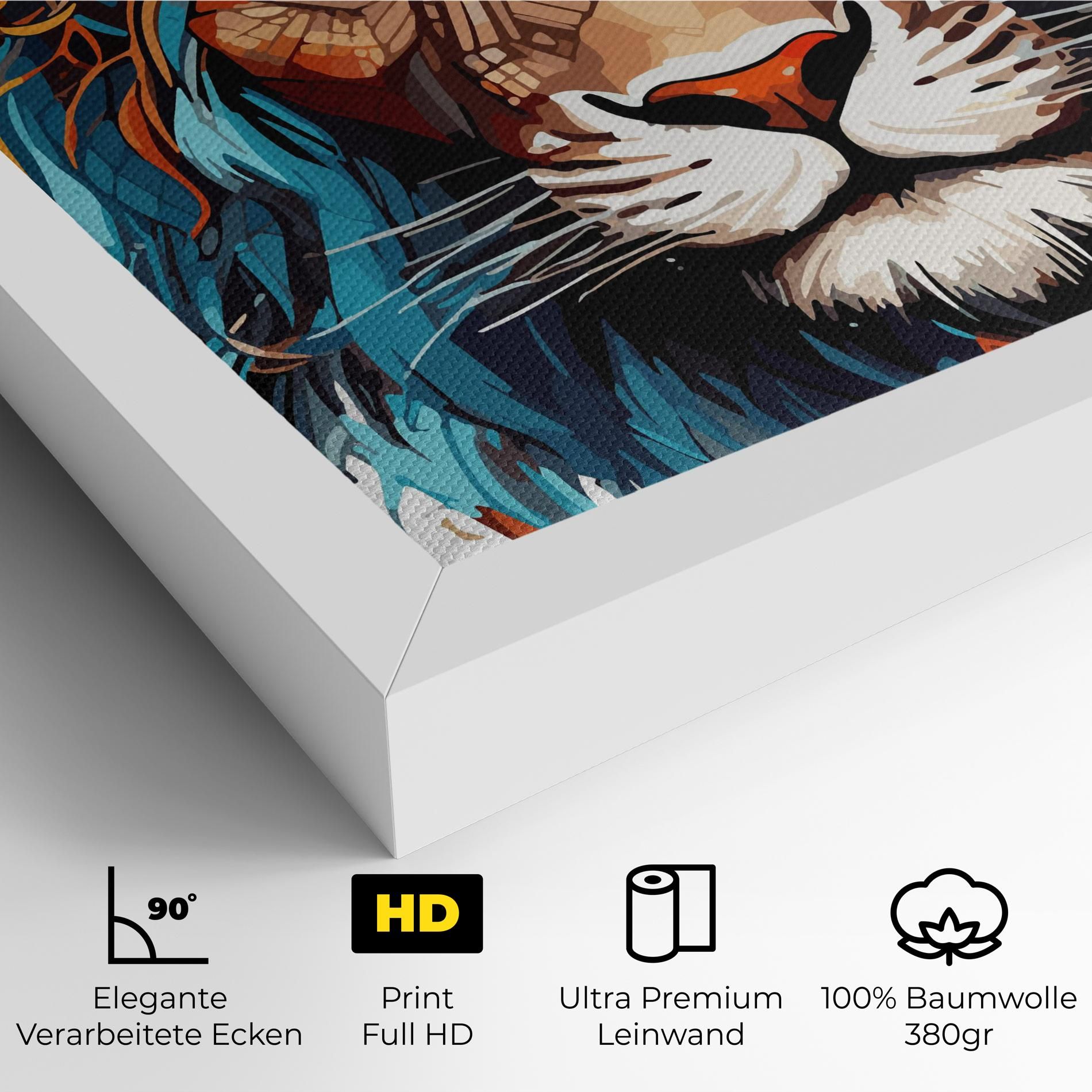 Blue Orange Lion mockup 4