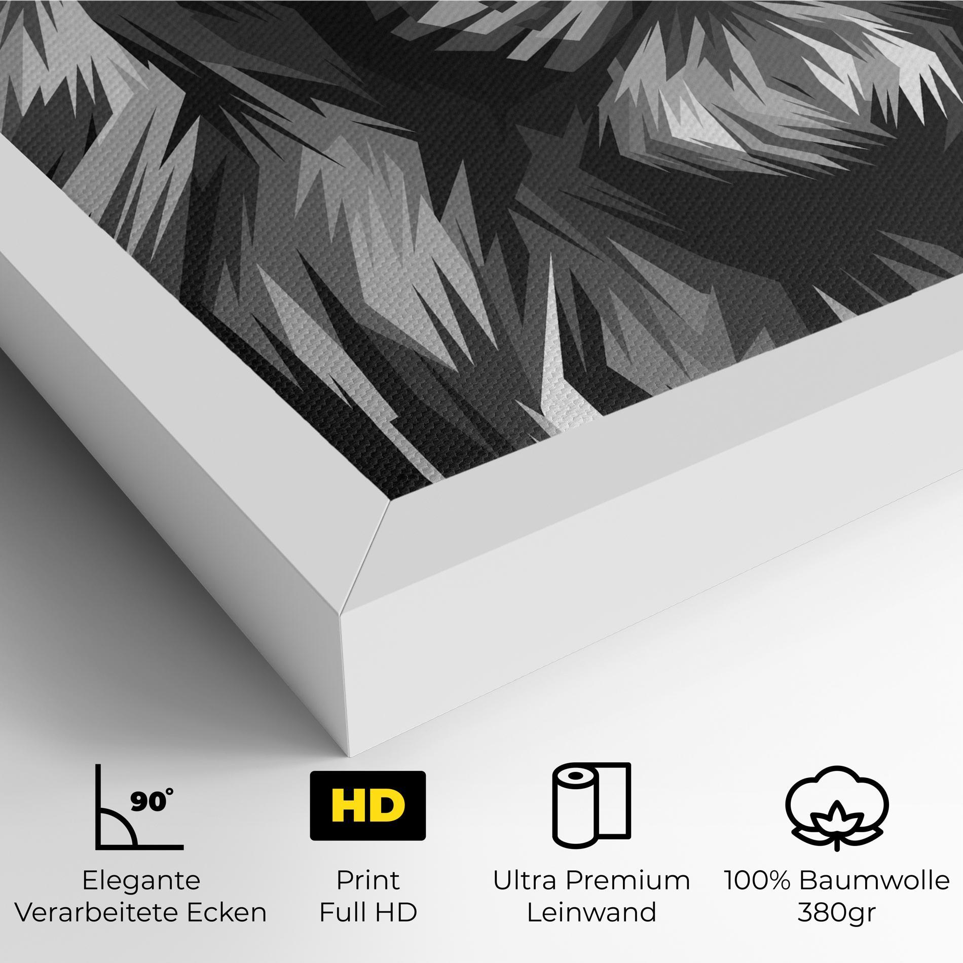 Leinwandbild Grey Head Lion mockup 4