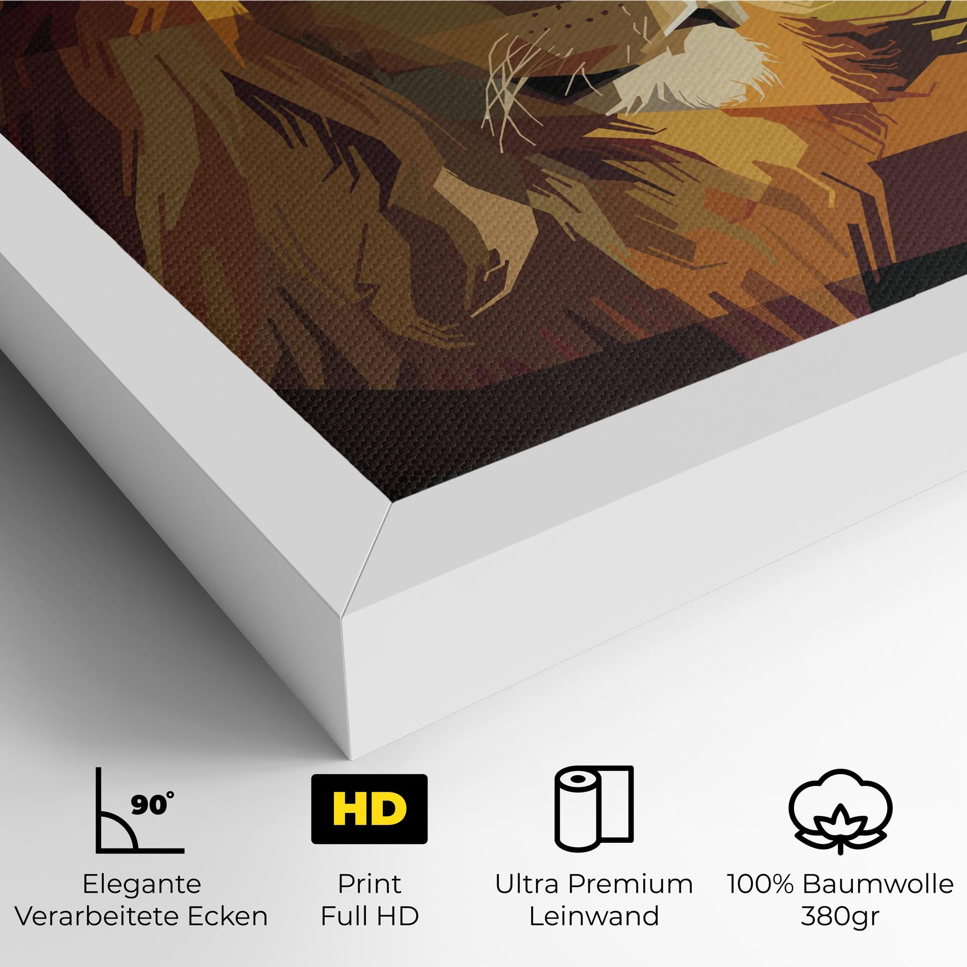 Leinwandbild Lion Art mockup 4