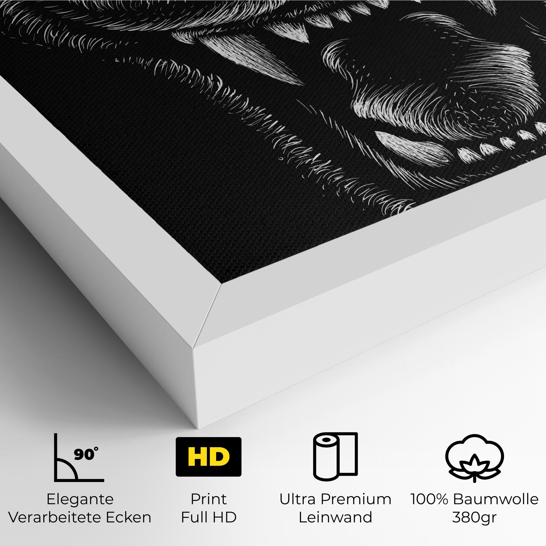 Leinwandbild Lion Bite mockup 4