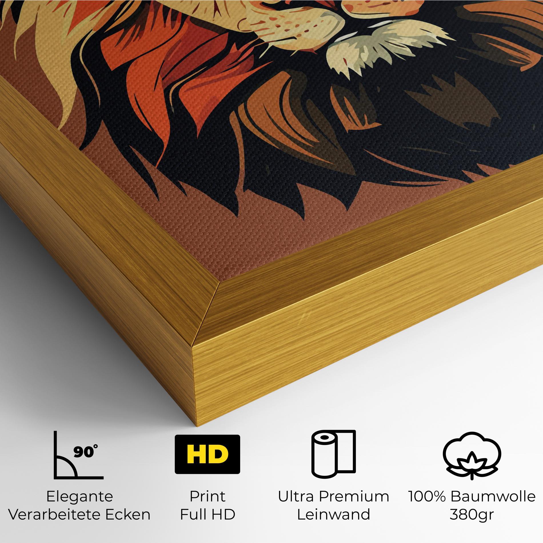 Leinwandbild African Lion mockup 4