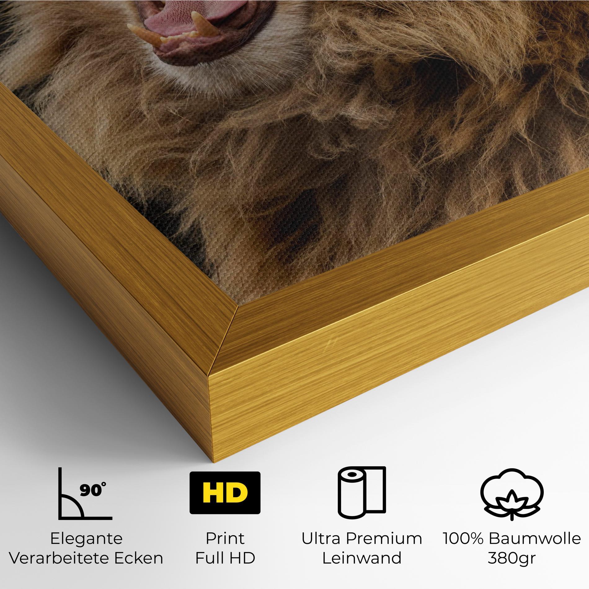 Leinwandbild Angry Lion mockup 4