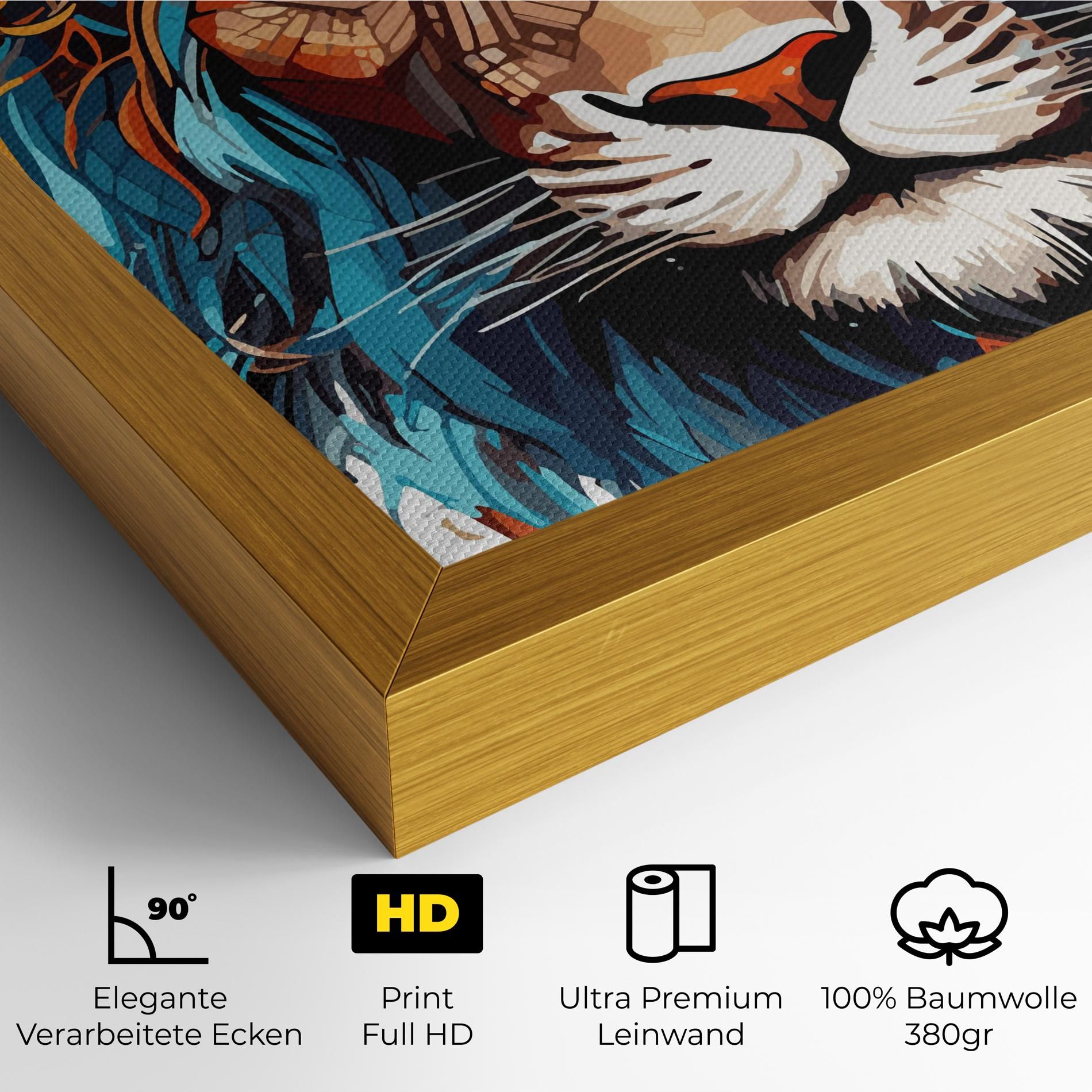 Blue Orange Lion mockup 4