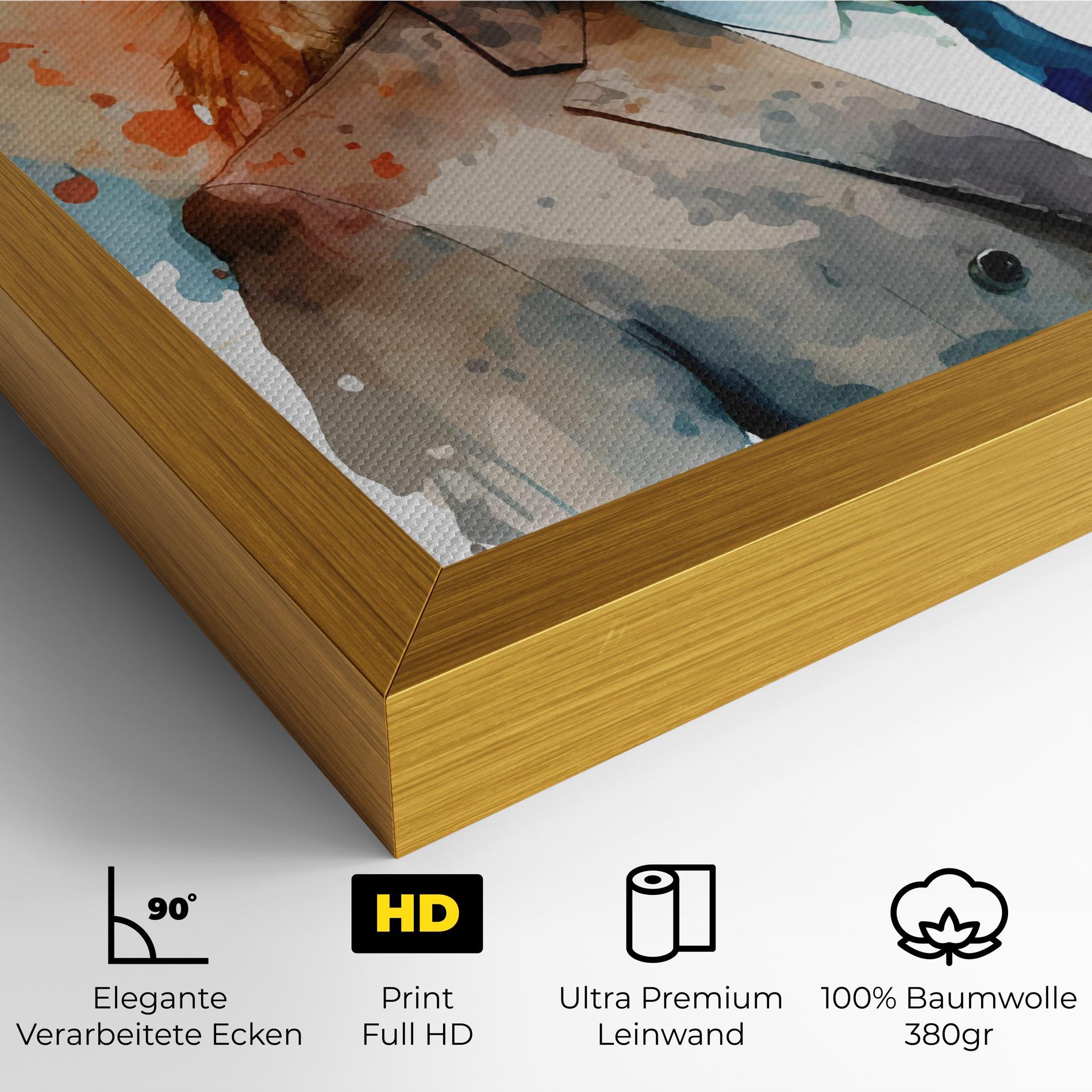 Leinwandbild Brown Suit Lion mockup 4