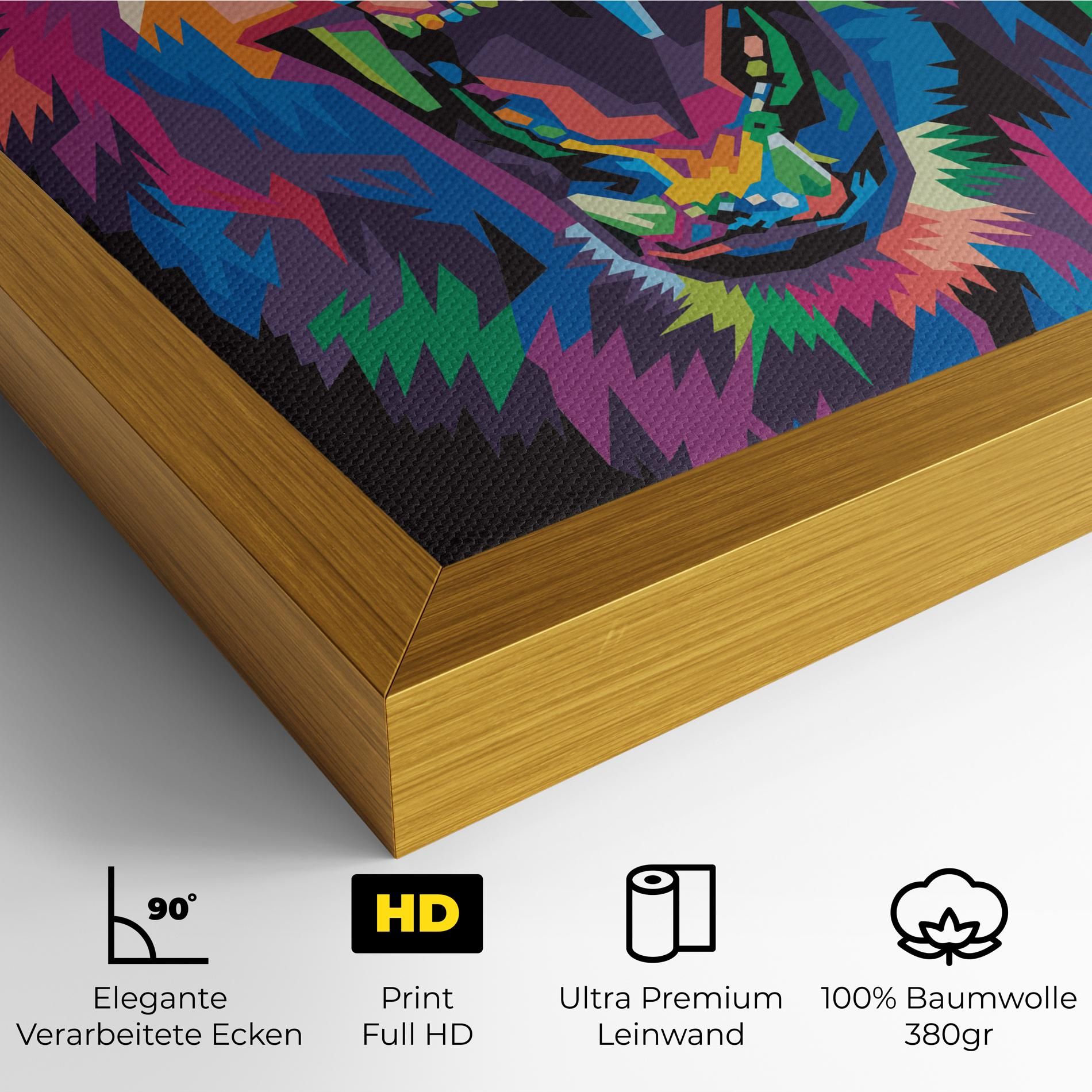 Colorful Lion Head mockup 4