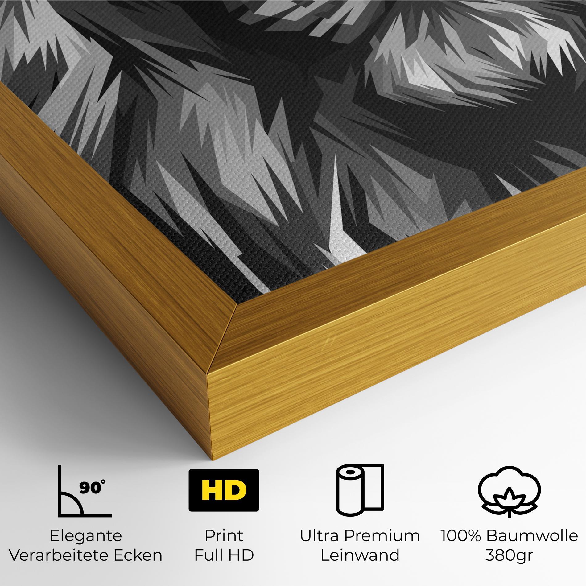 Leinwandbild Grey Head Lion mockup 4