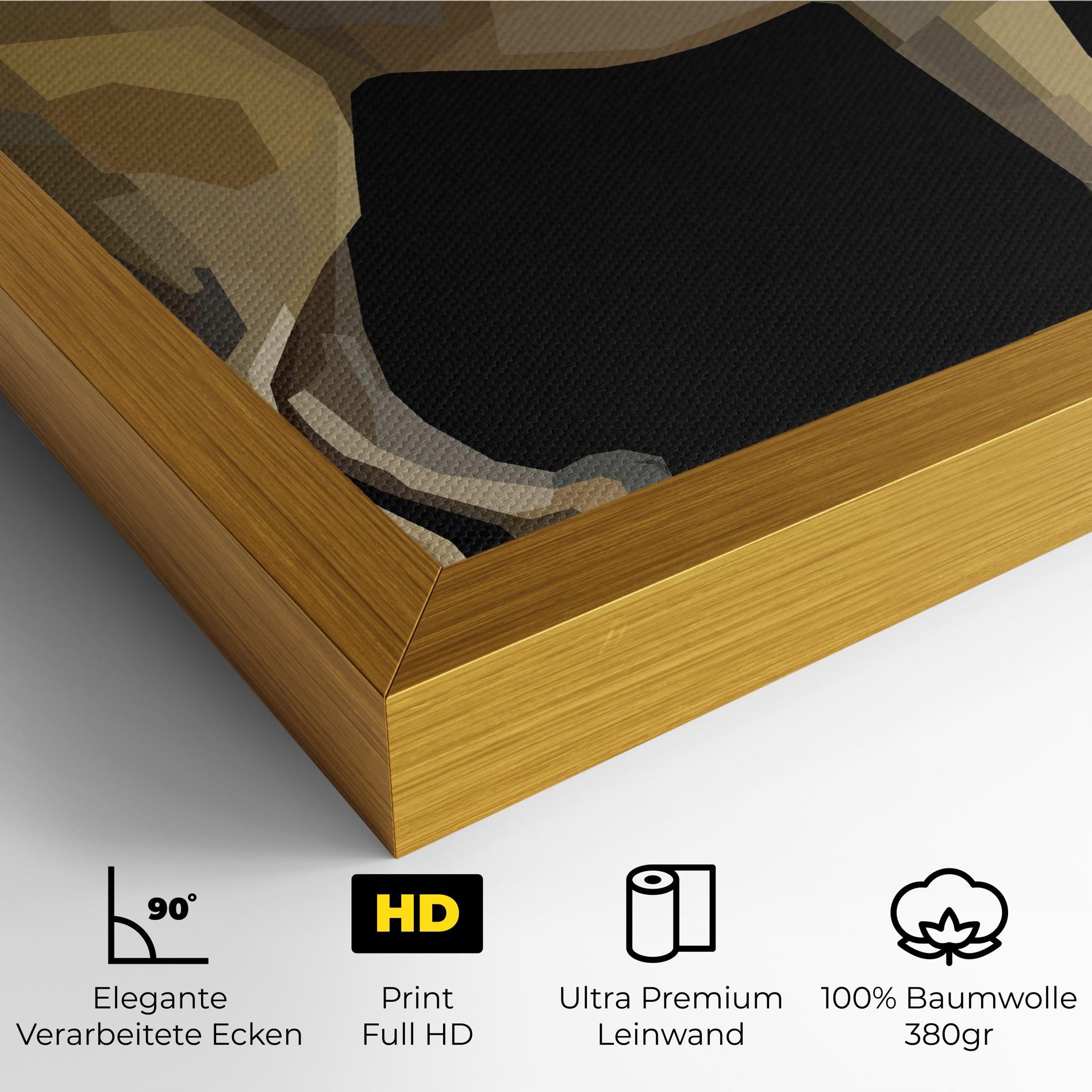 Lion Art On Black mockup 4