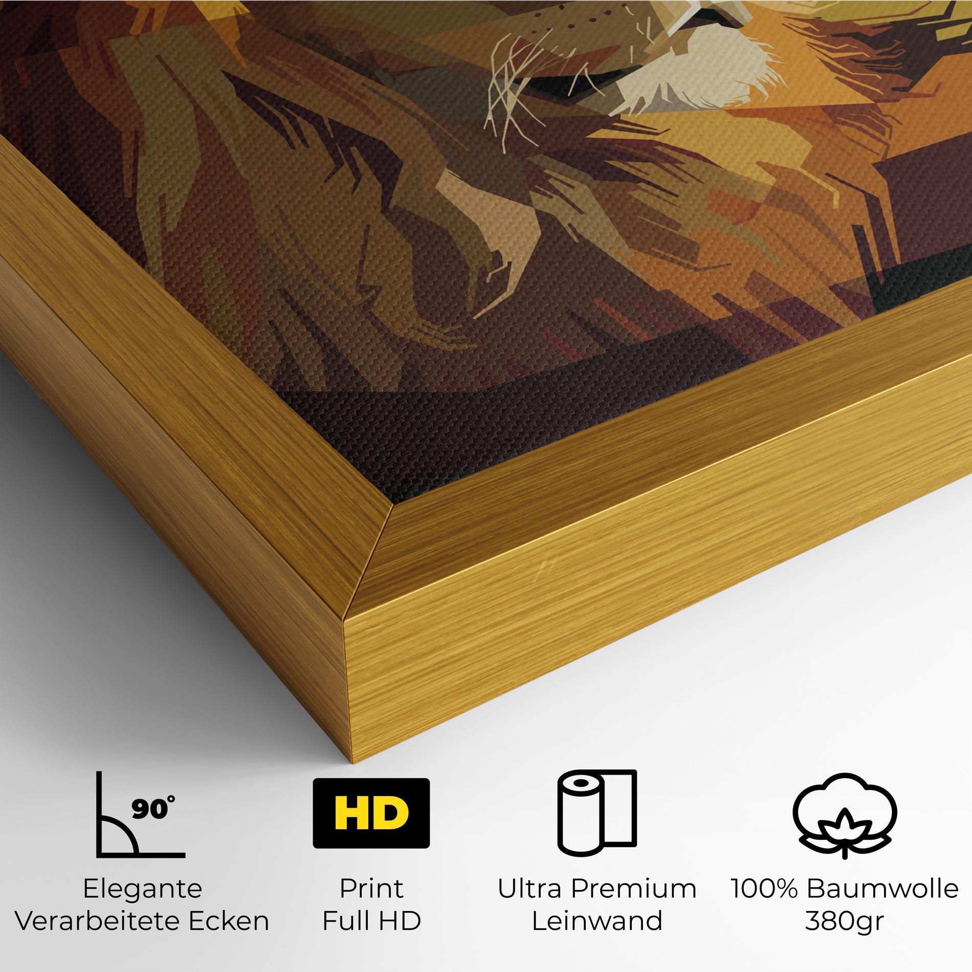 Leinwandbild Lion Art mockup 4