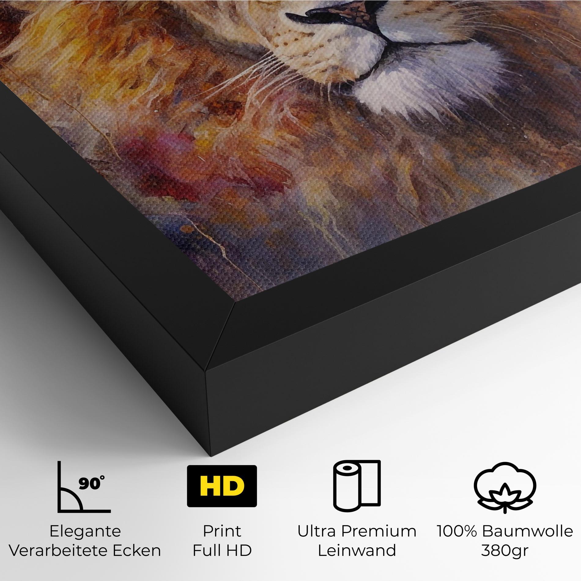 Leinwandbild Abstract Lion Head mockup 4