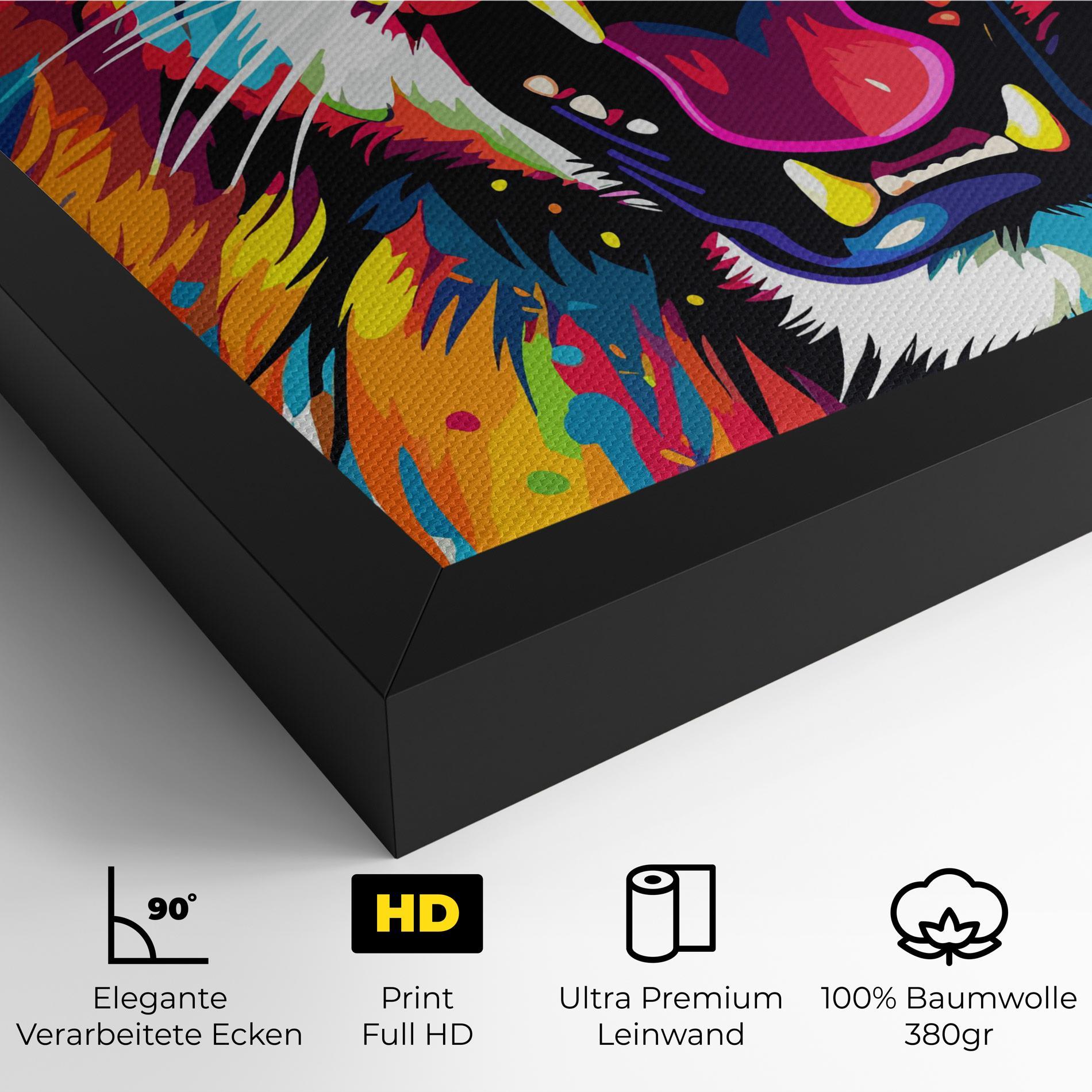 Leinwandbild Angry Lion Mix mockup 4