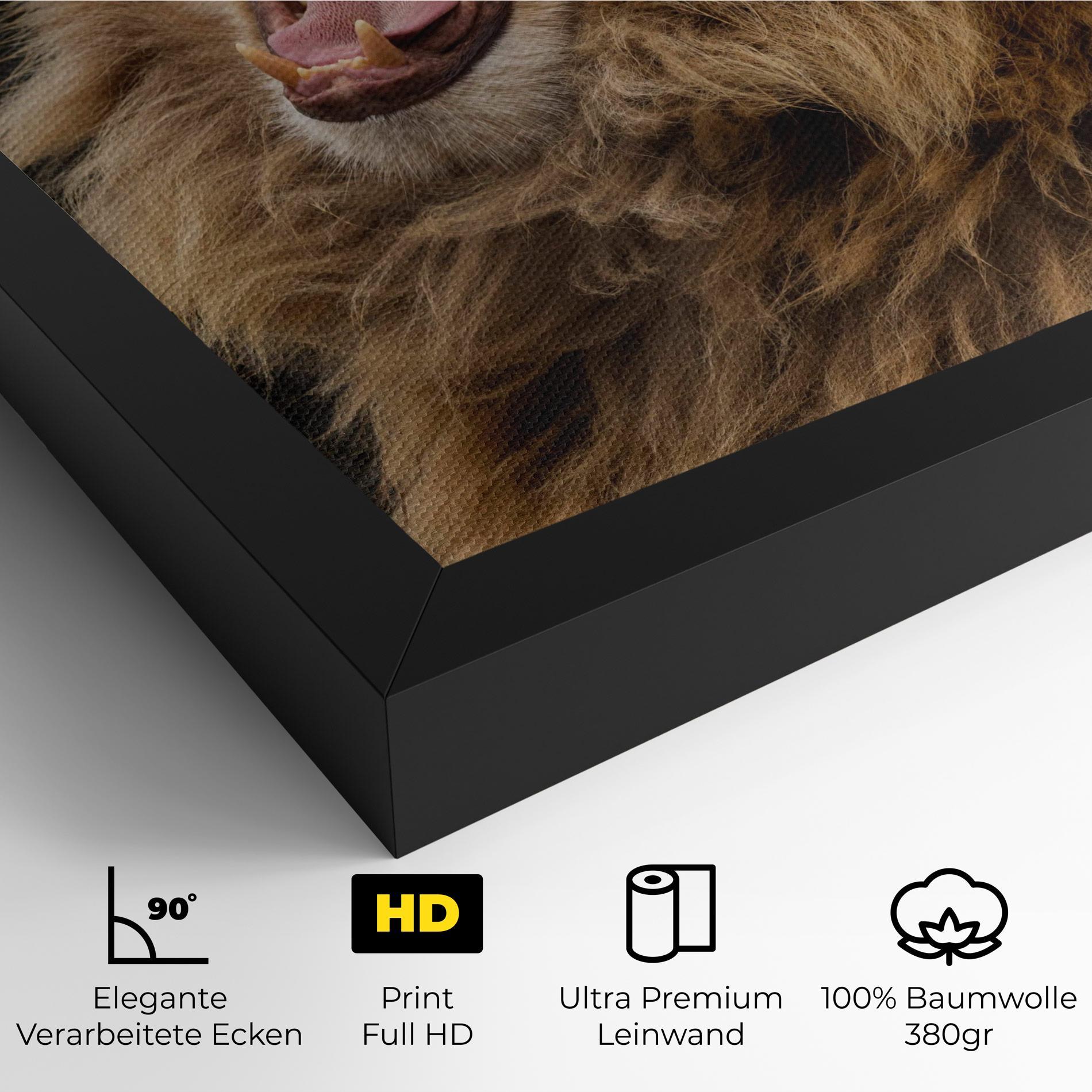 Leinwandbild Angry Lion mockup 4