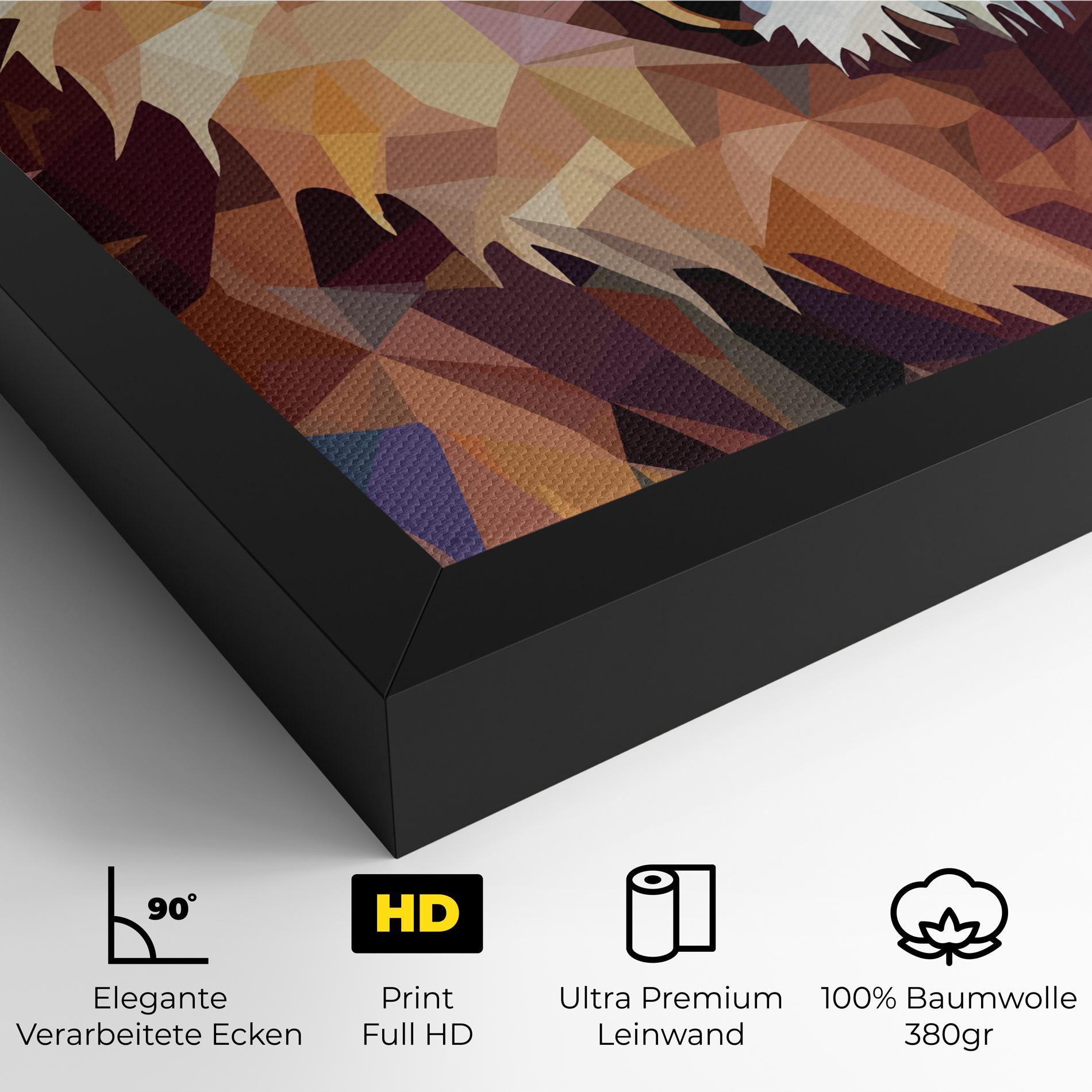 Leinwandbild Artistic Lion Head mockup 4