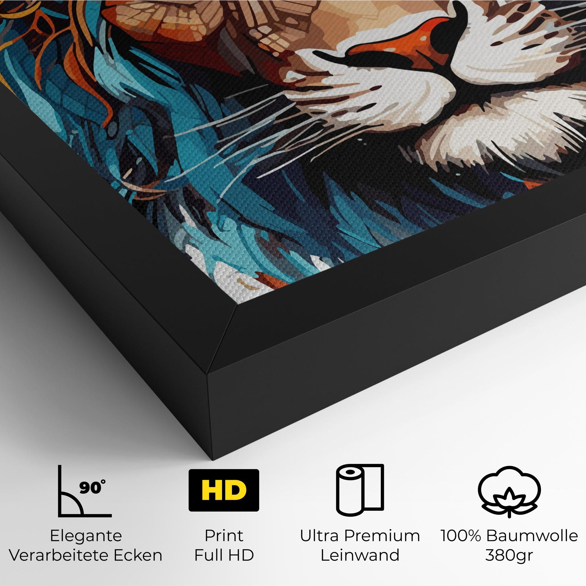 Blue Orange Lion mockup 4