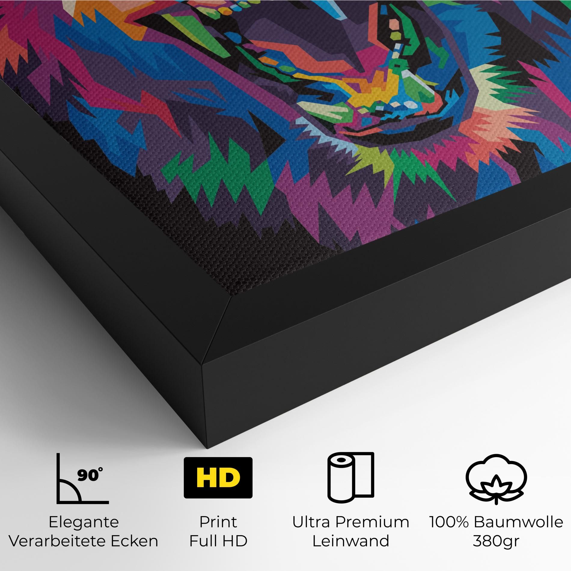 Colorful Lion Head mockup 4