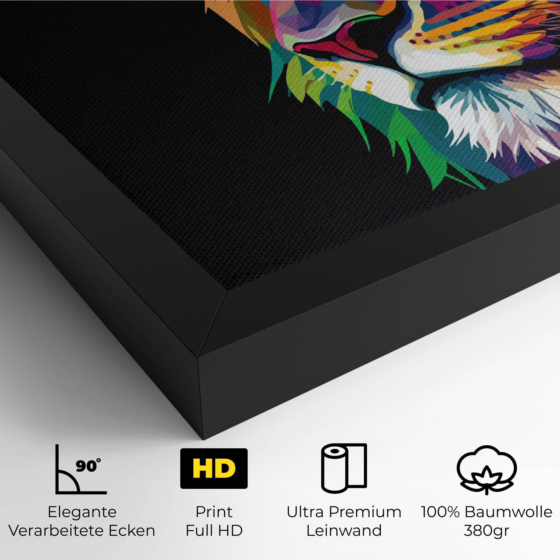 Leinwandbild Colorful Lion mockup 4