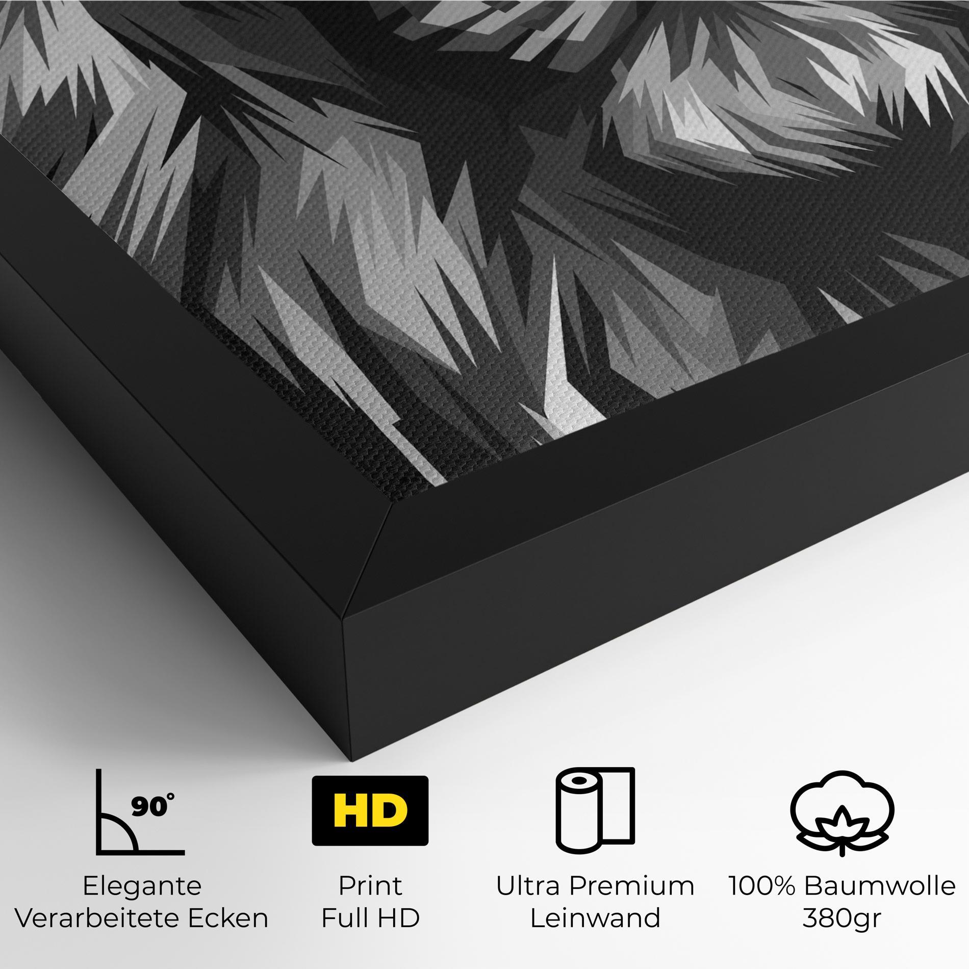 Leinwandbild Grey Head Lion mockup 4