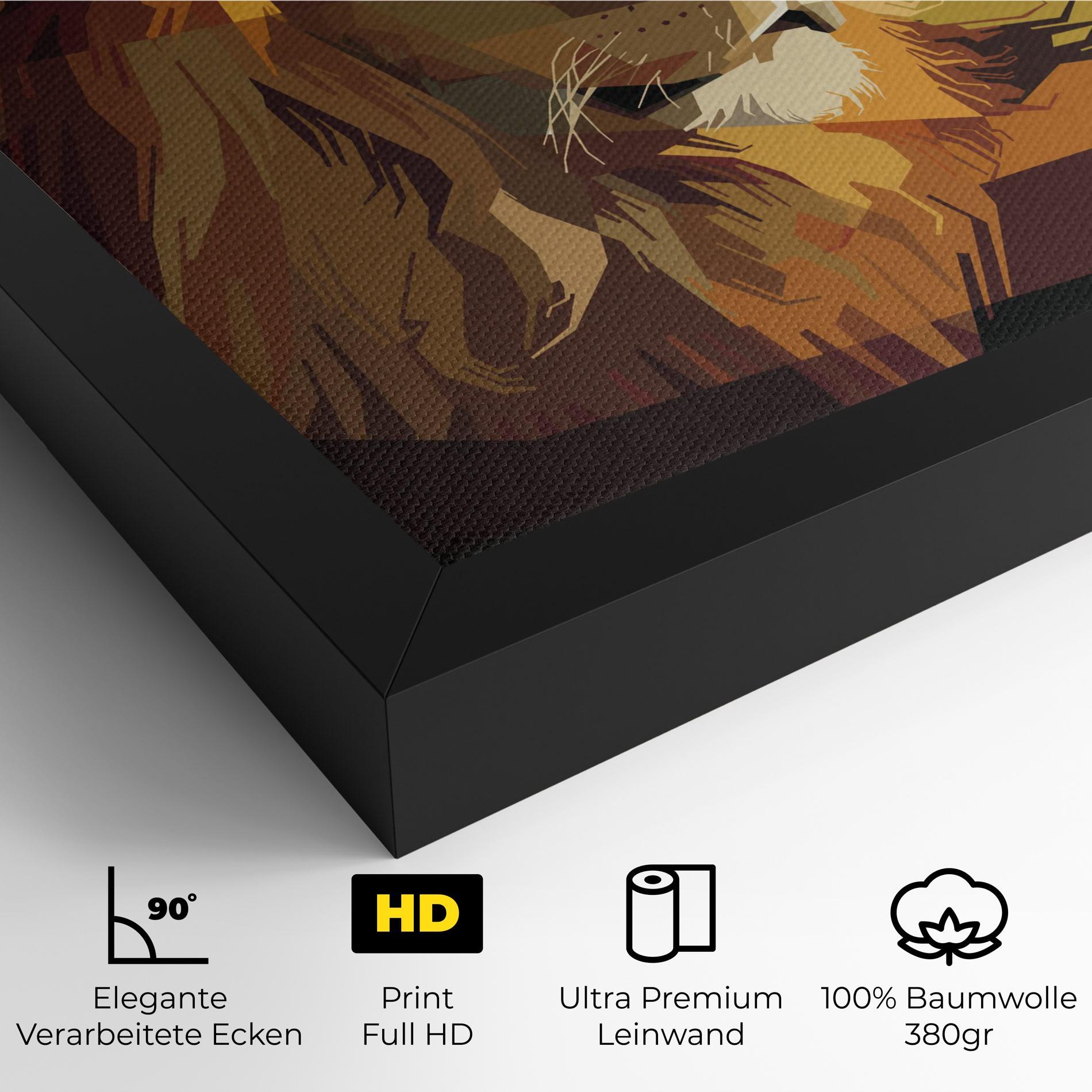 Leinwandbild Lion Art mockup 4