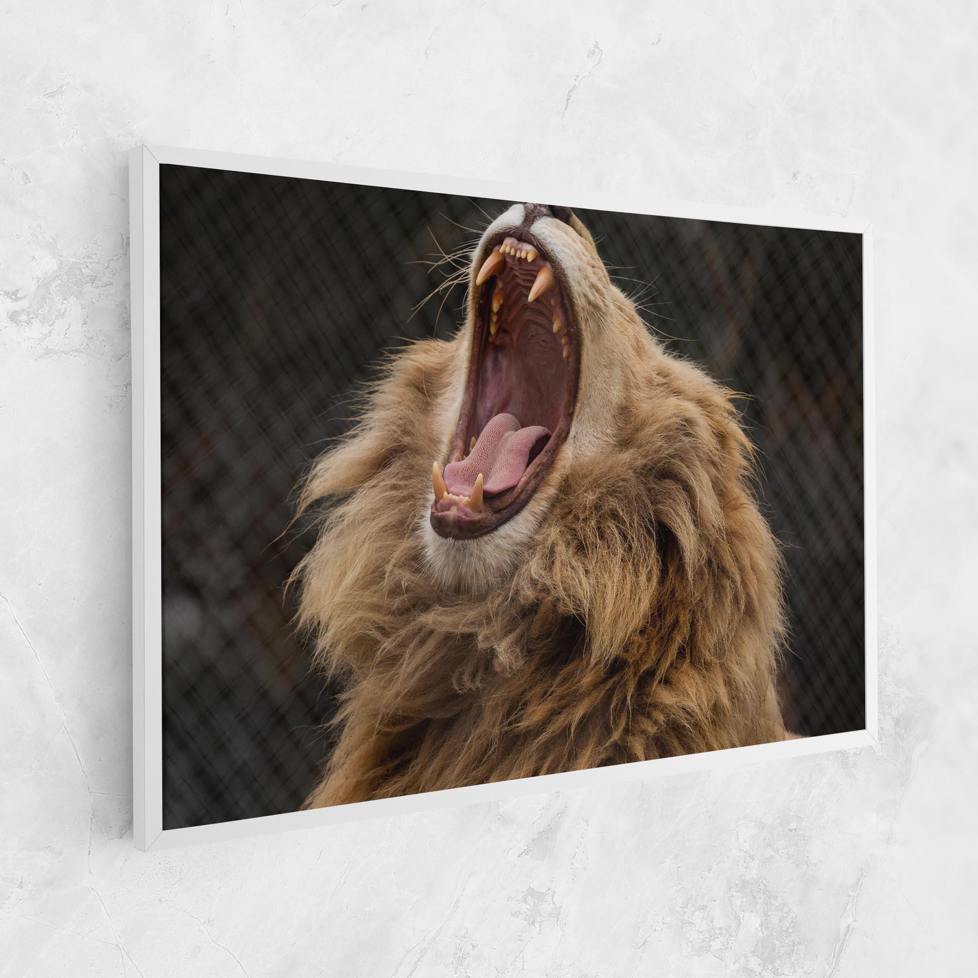 Leinwandbild Angry Lion mockup 1