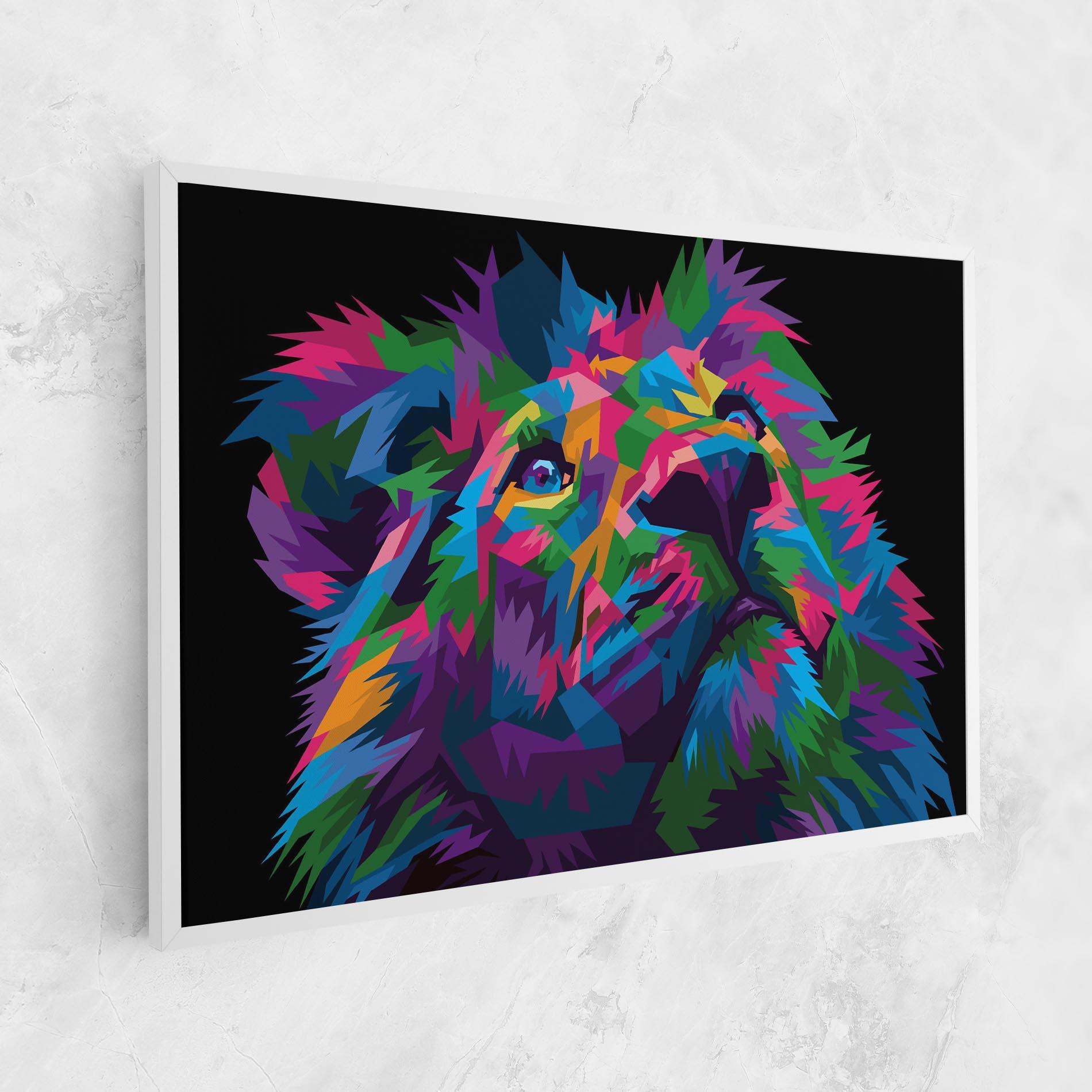 Leinwandbild Cute Color Lion mockup 1