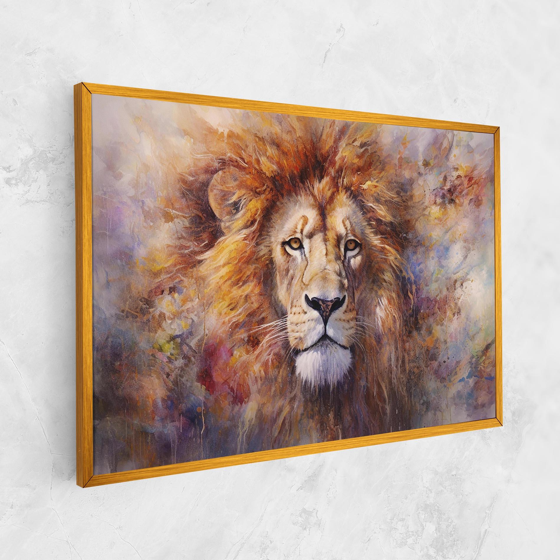 Leinwandbild Abstract Lion Head mockup 1